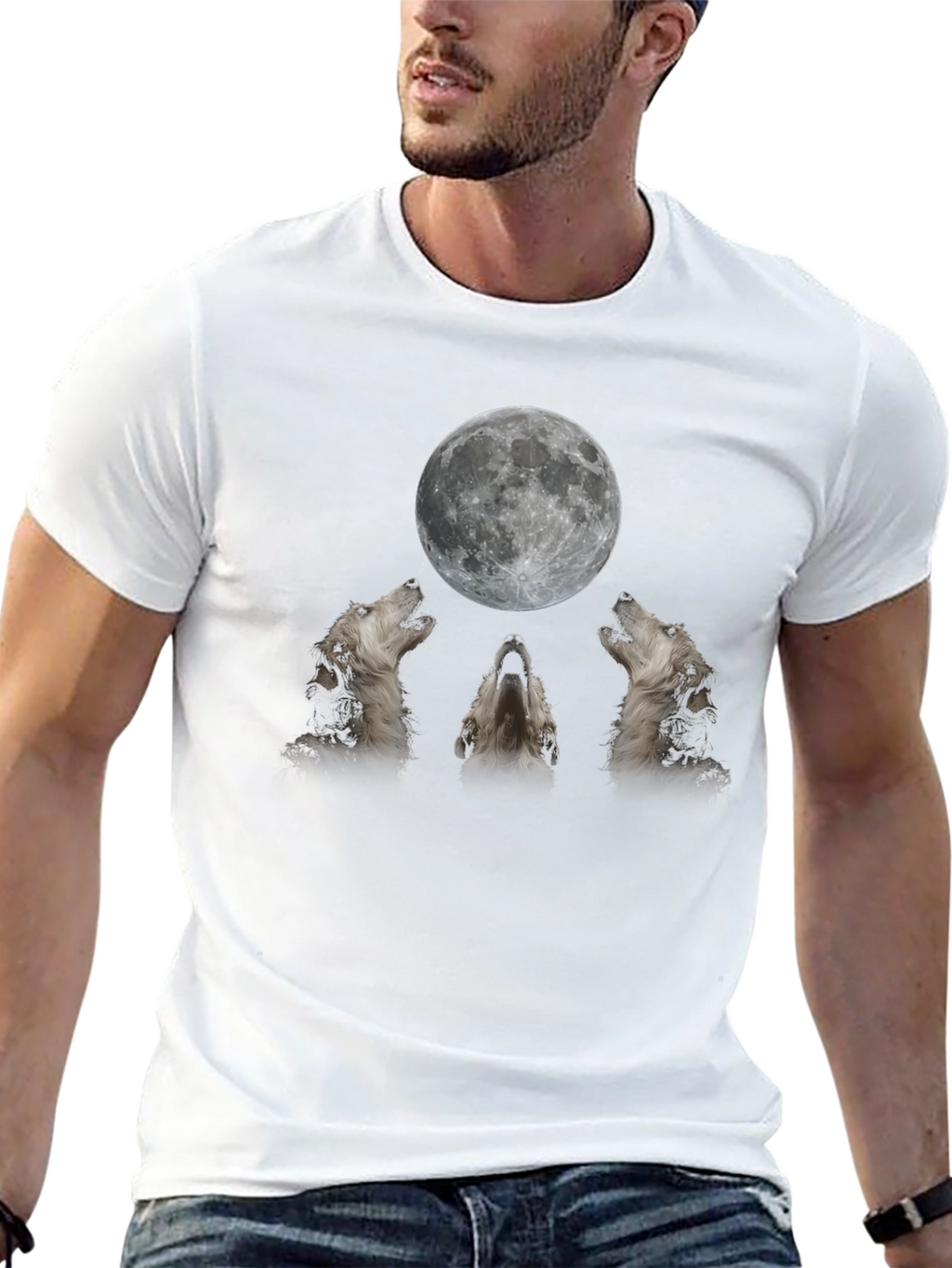 Wolf Moon Graphic Tee - Black T-Shirt
