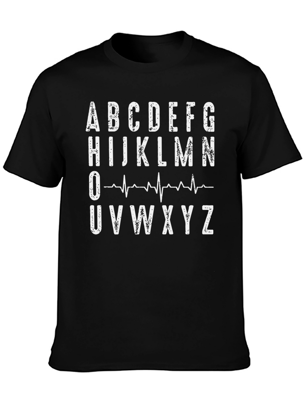 Alphabet ECG Heartbeat T-Shirt