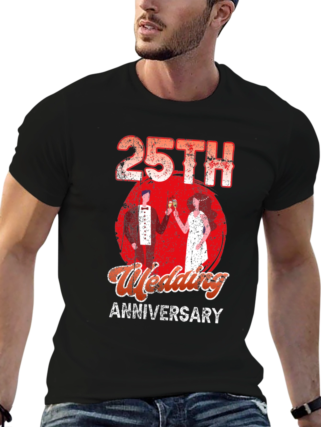 25th Wedding Anniversary Graphic T-Shirt