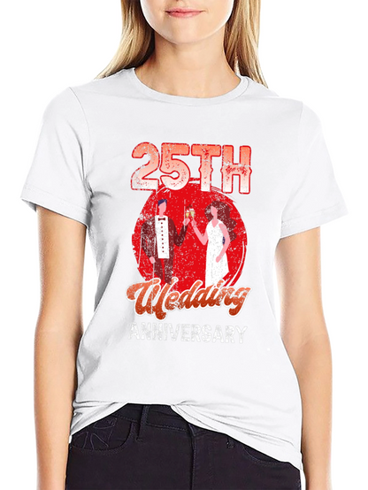 25th Wedding Anniversary Graphic T-Shirt