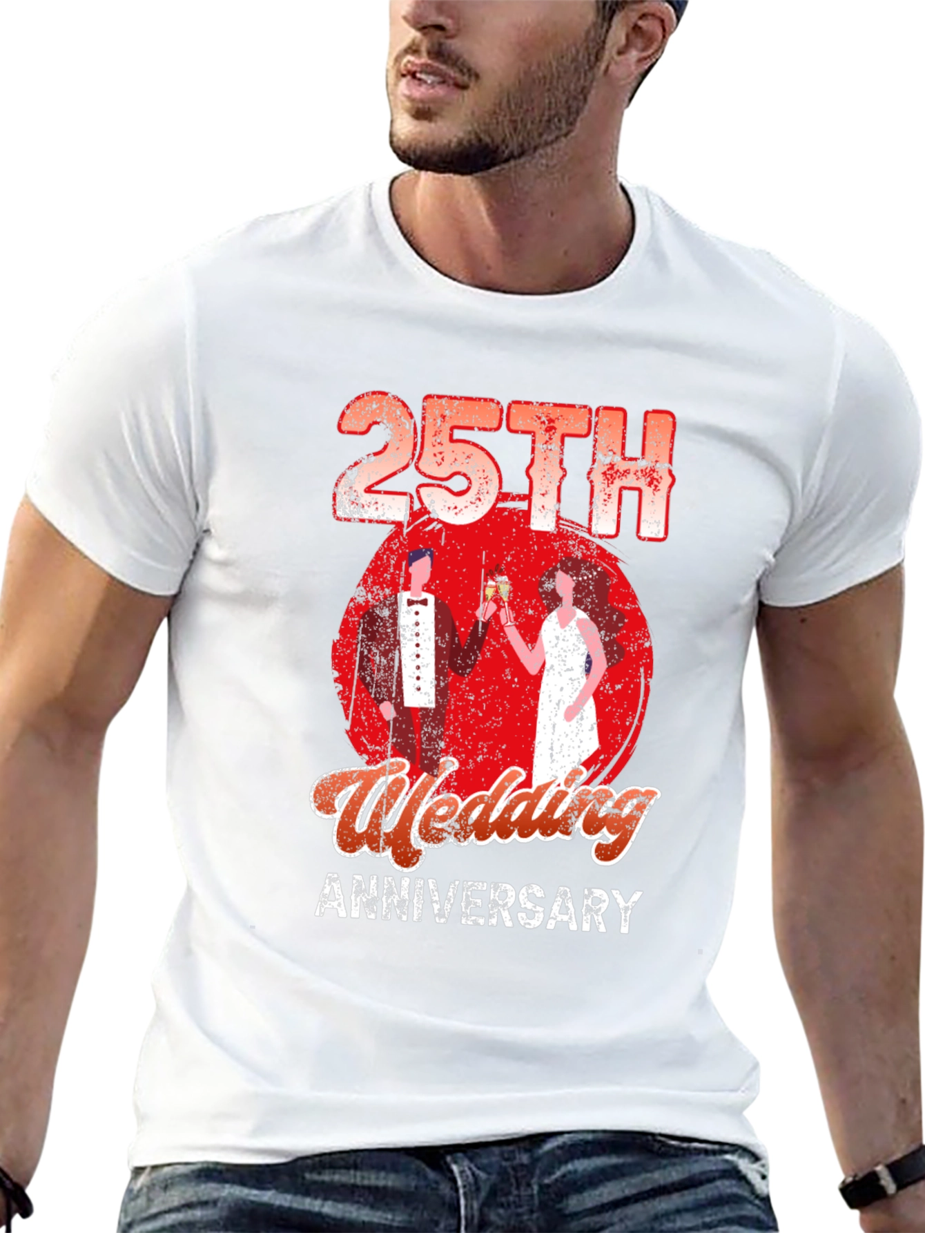 25th Wedding Anniversary Graphic T-Shirt