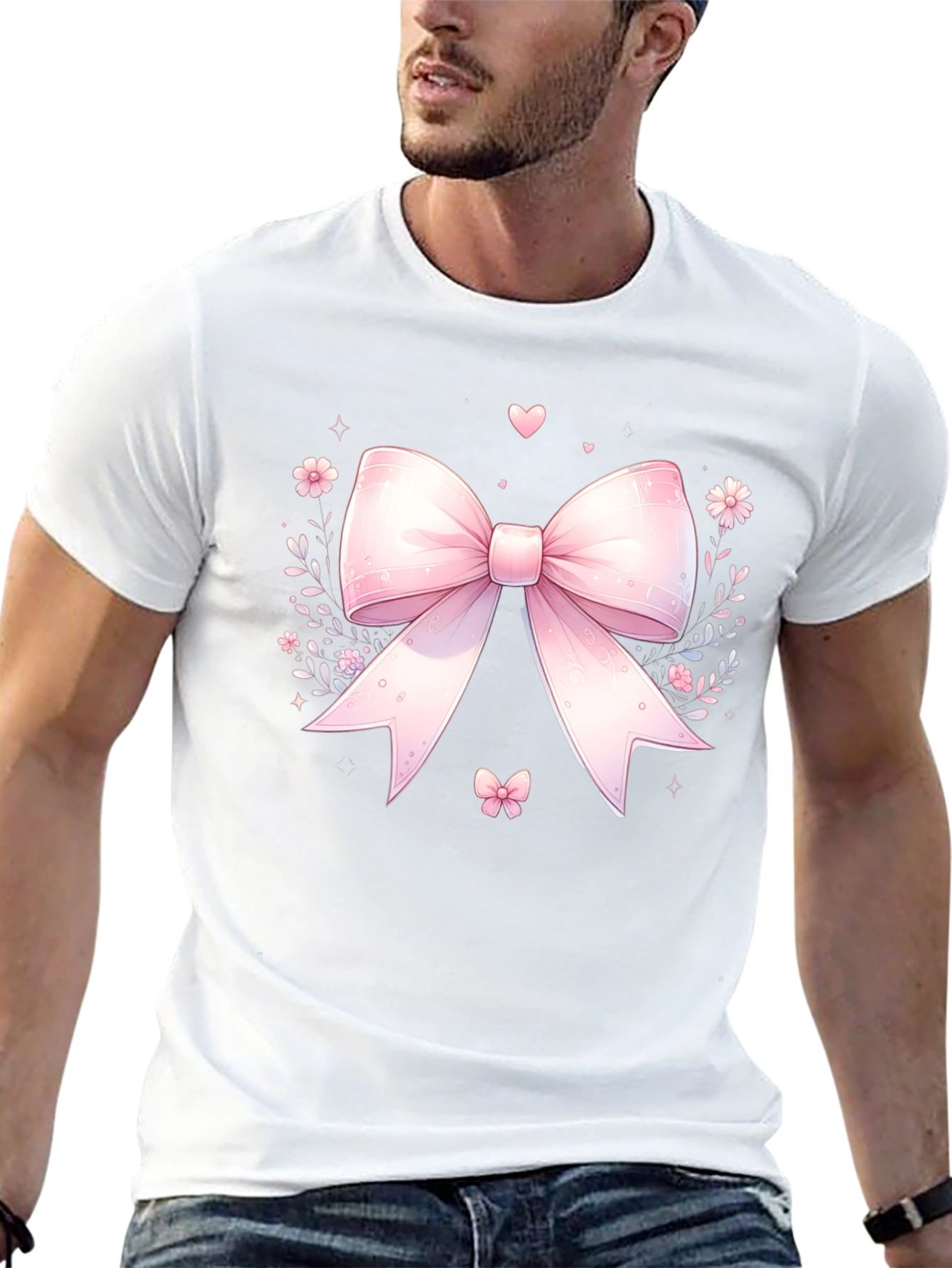 Cute Pink Bow T-Shirt - Kawaii Style