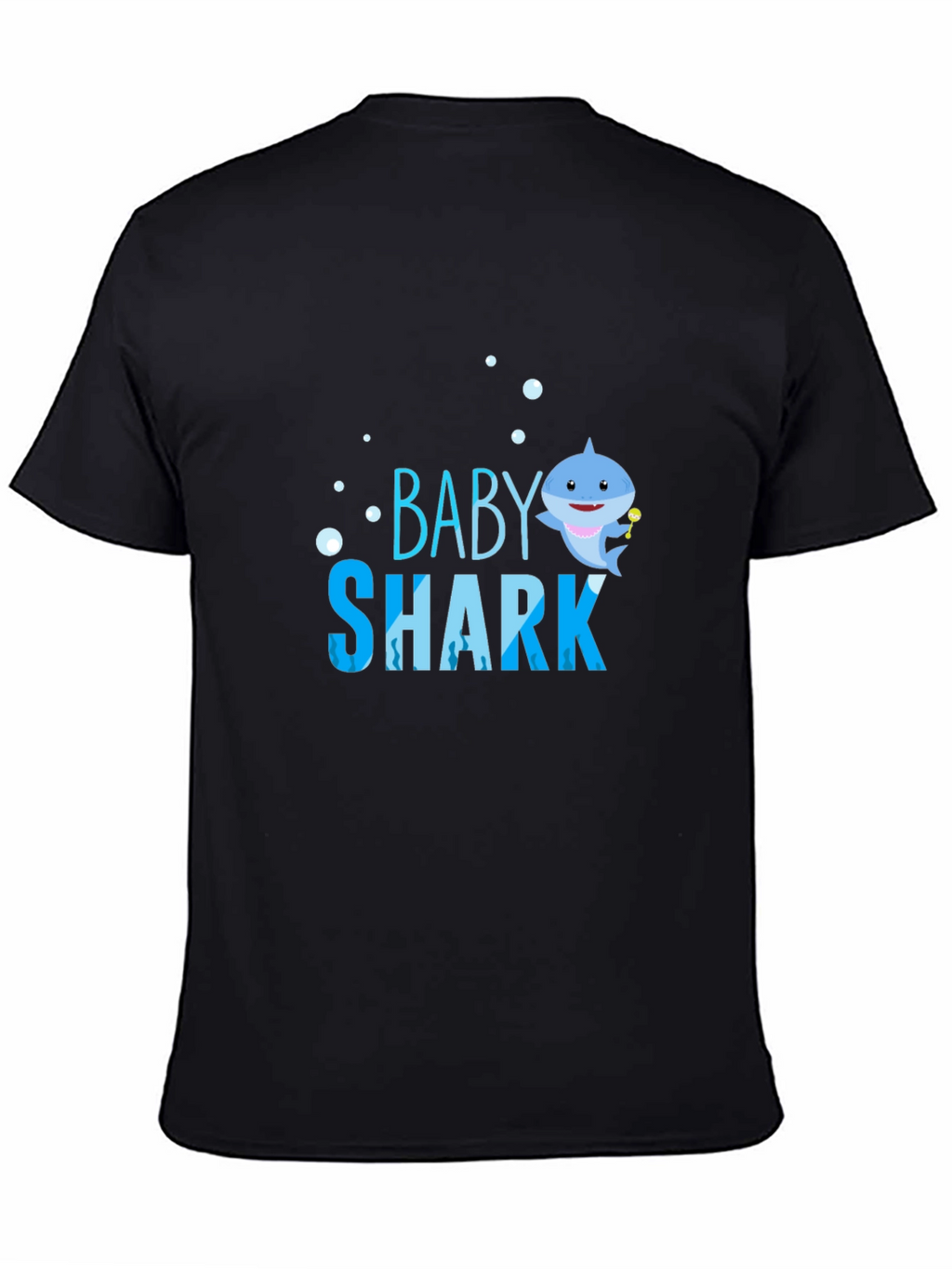Baby Shark Graphic T-Shirt - Black Cotton Blend