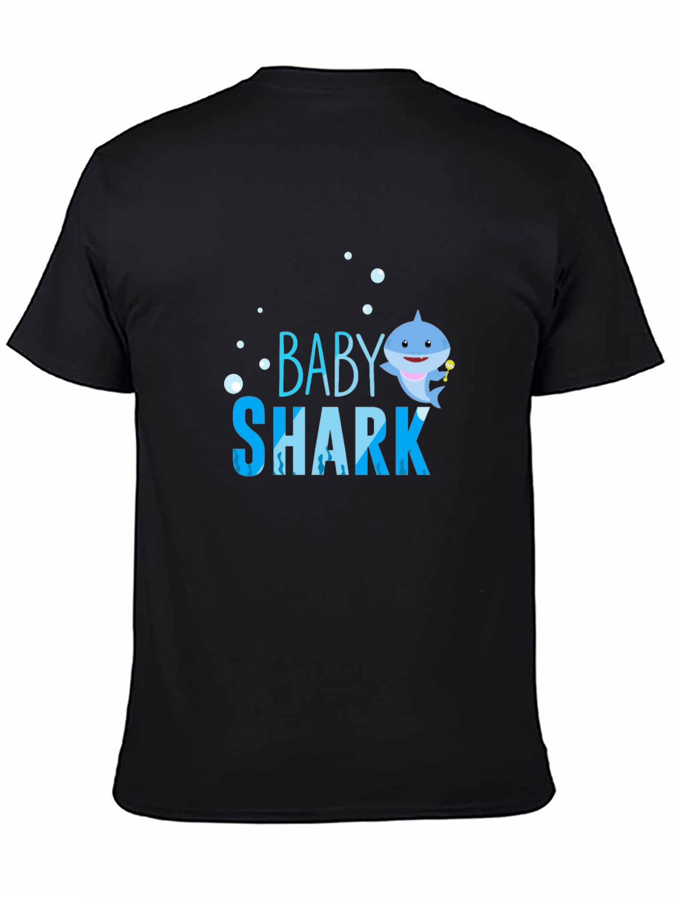Baby Shark Graphic T-Shirt - Black Cotton Blend