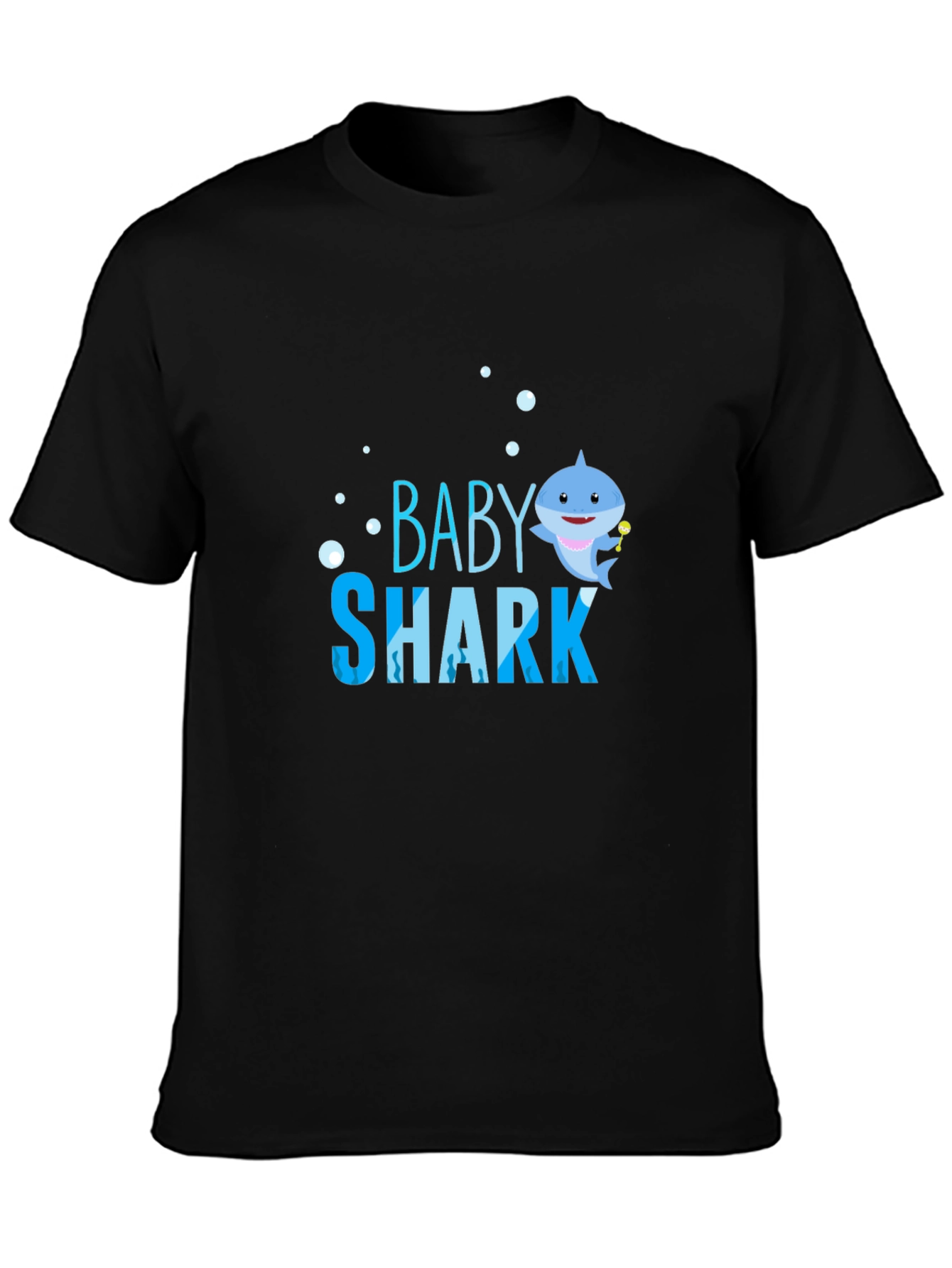 Baby Shark Graphic T-Shirt - Black Cotton Blend