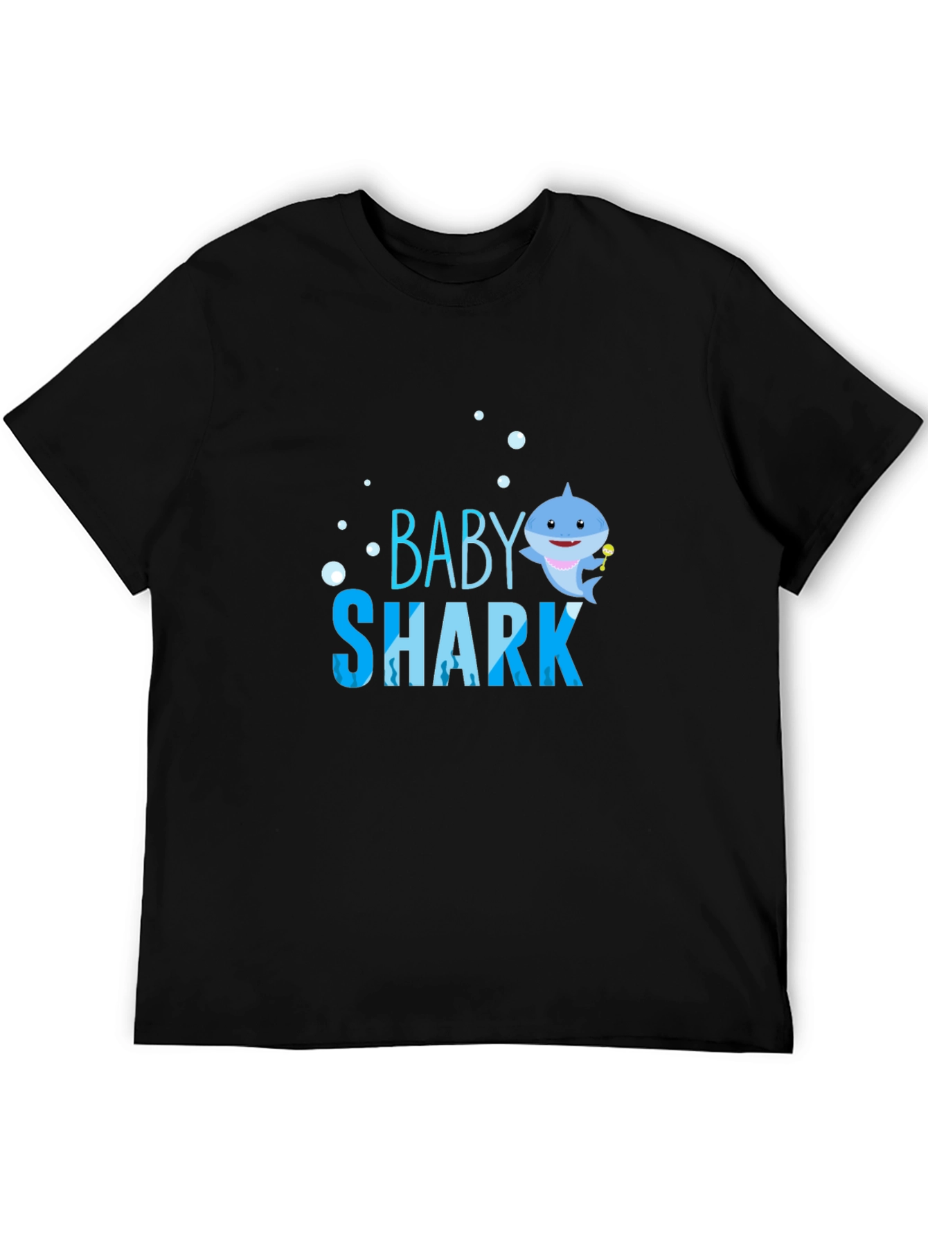 Baby Shark Graphic T-Shirt - Black Cotton Blend