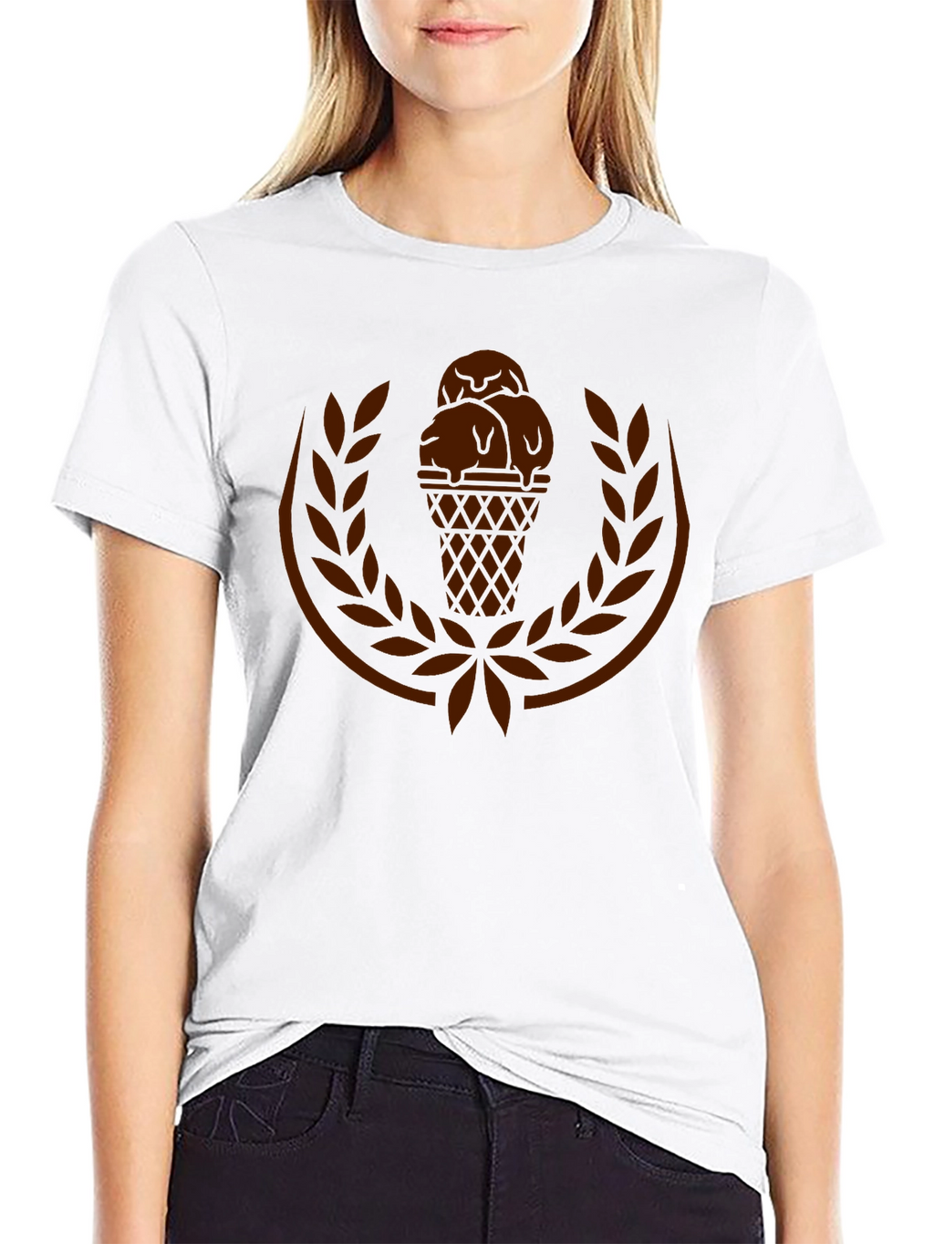 Ice Cream Laurel Mens Black T-Shirt