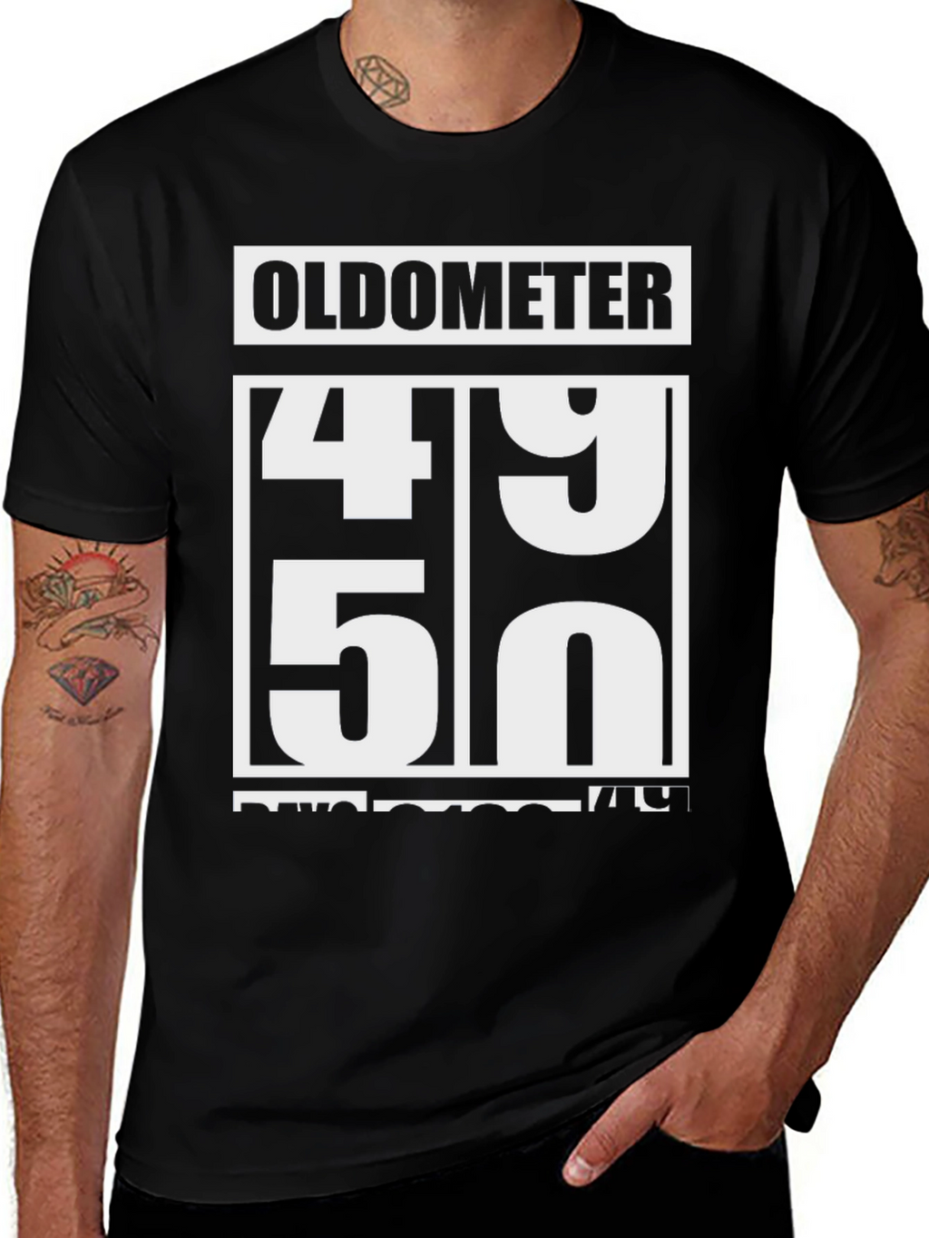 Oldometer 49-50 Funny Birthday T-Shirt