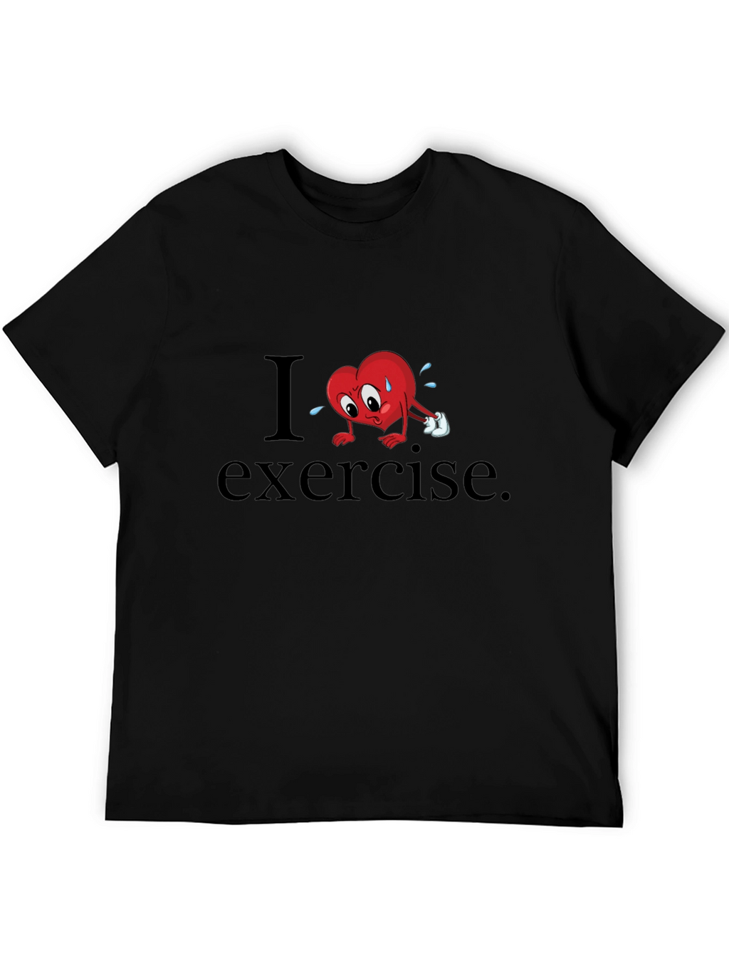 I Heart Exercise Funny Graphic T-Shirt