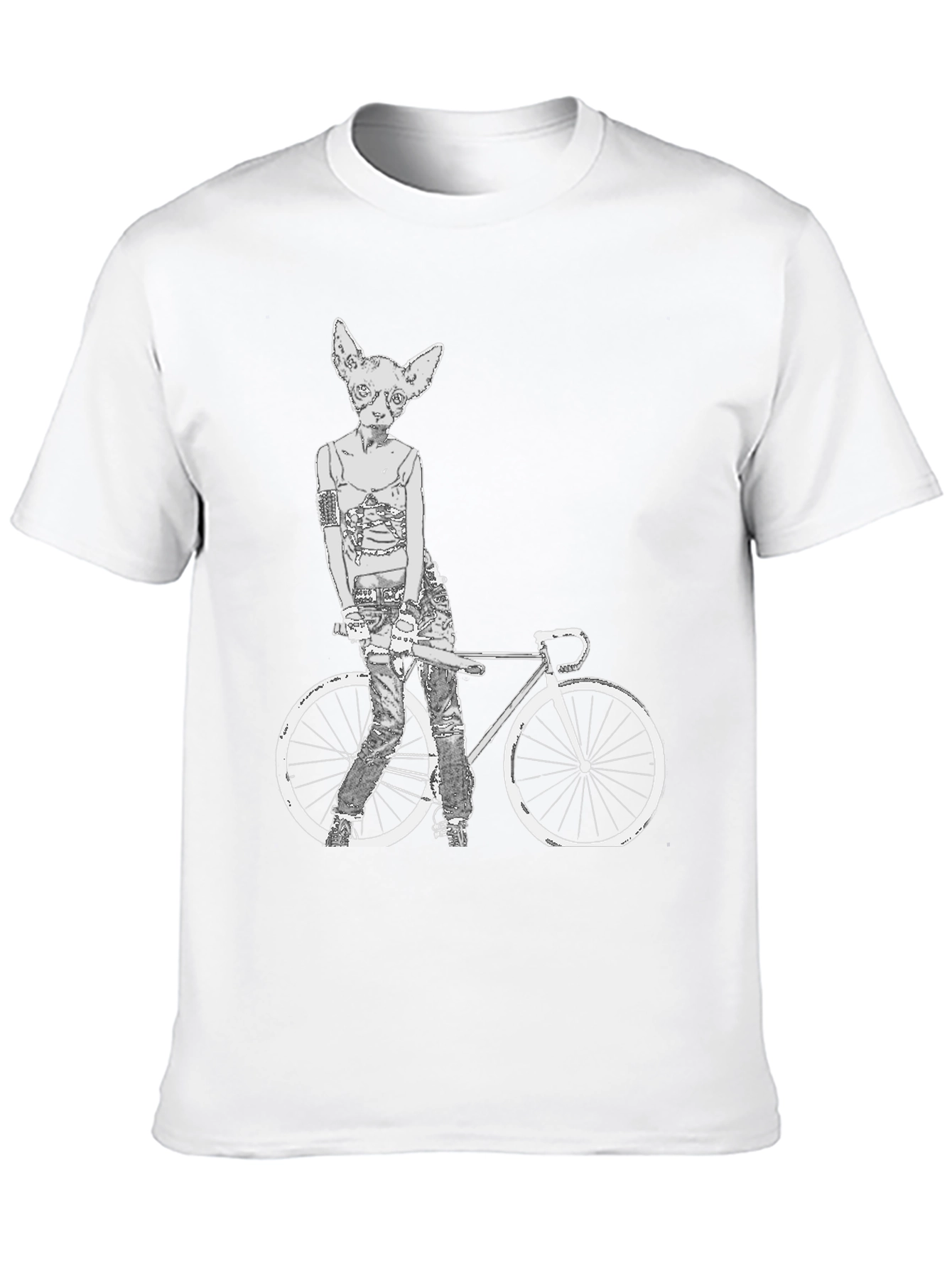 Cat Biker T-Shirt - Unique Graphic Tee