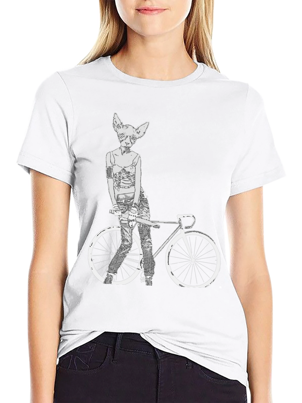 Cat Biker T-Shirt - Unique Graphic Tee