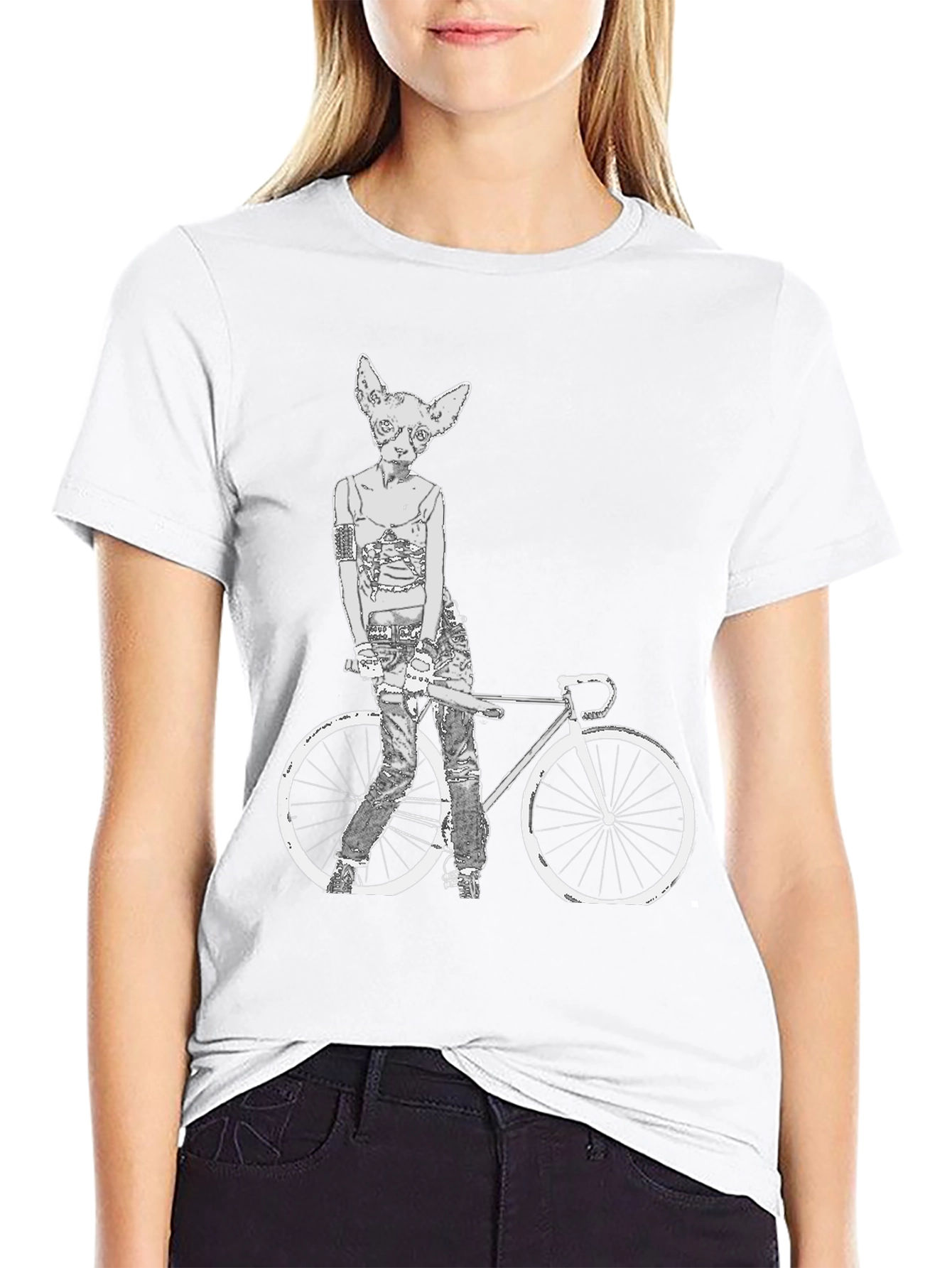 Cat Biker T-Shirt - Unique Graphic Tee
