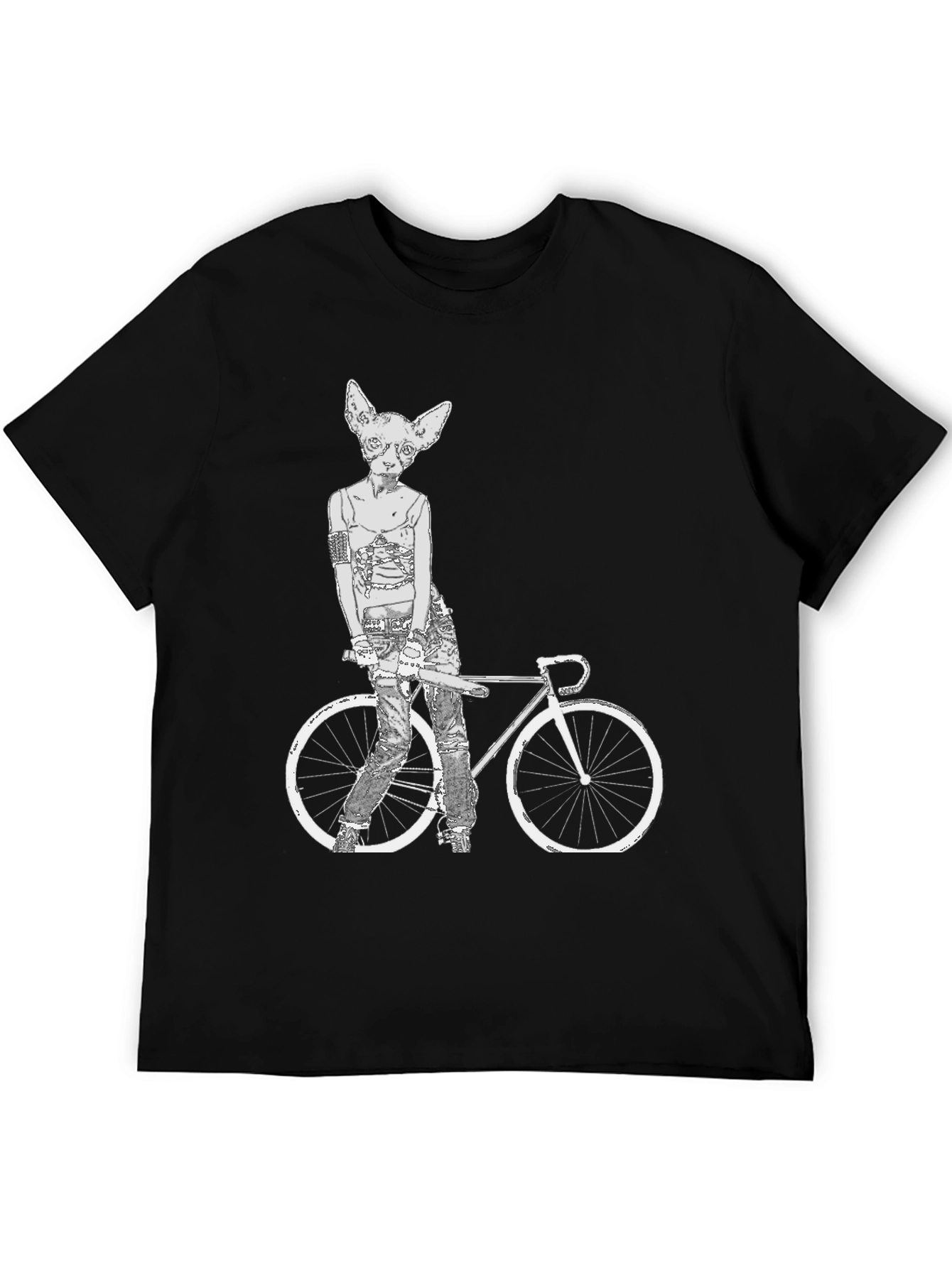 Cat Biker T-Shirt - Unique Graphic Tee