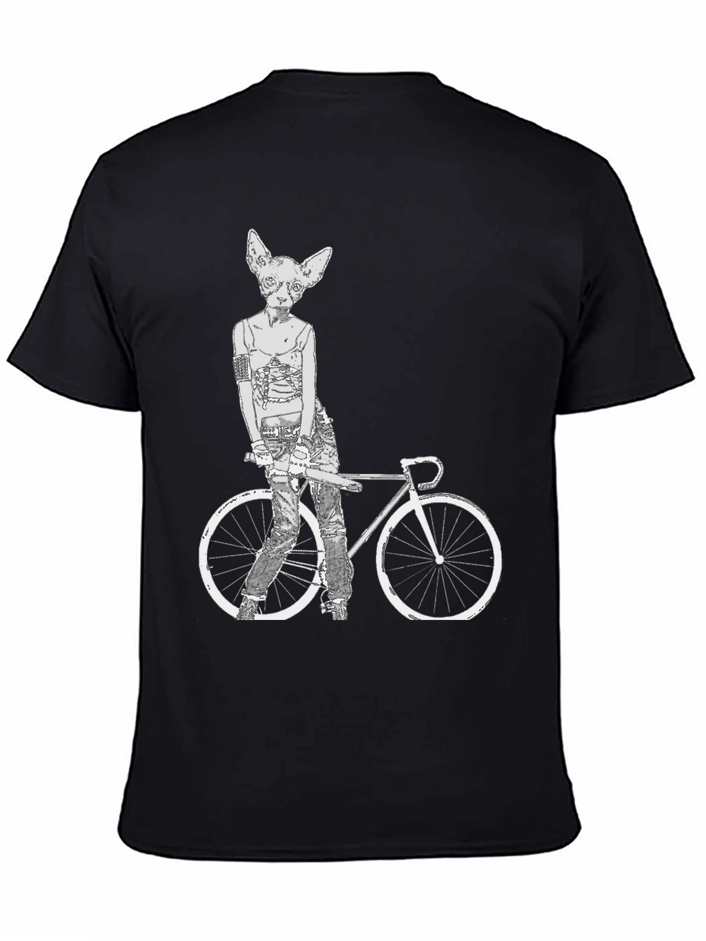 Cat Biker T-Shirt - Unique Graphic Tee