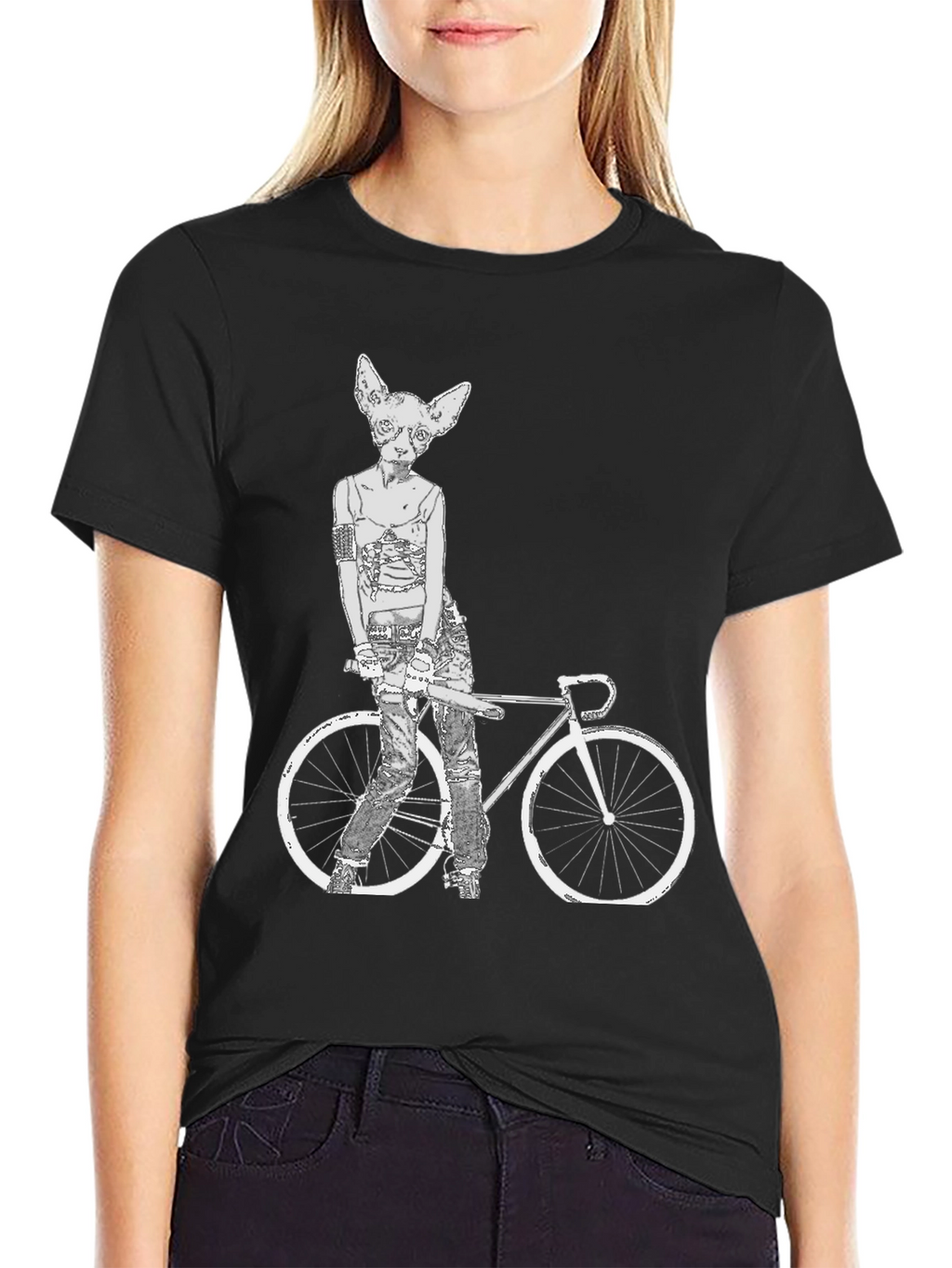 Cat Biker T-Shirt - Unique Graphic Tee