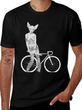 Cat Biker T-Shirt - Unique Graphic Tee