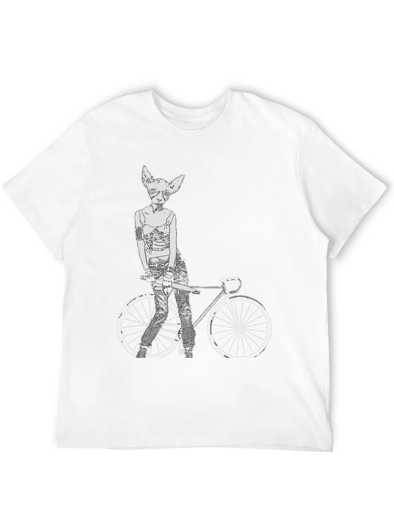Cat Biker T-Shirt - Unique Graphic Tee