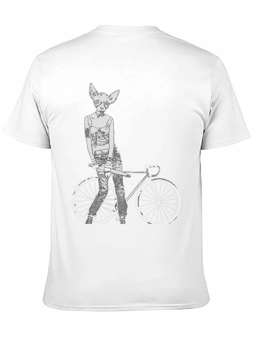 Cat Biker T-Shirt - Unique Graphic Tee