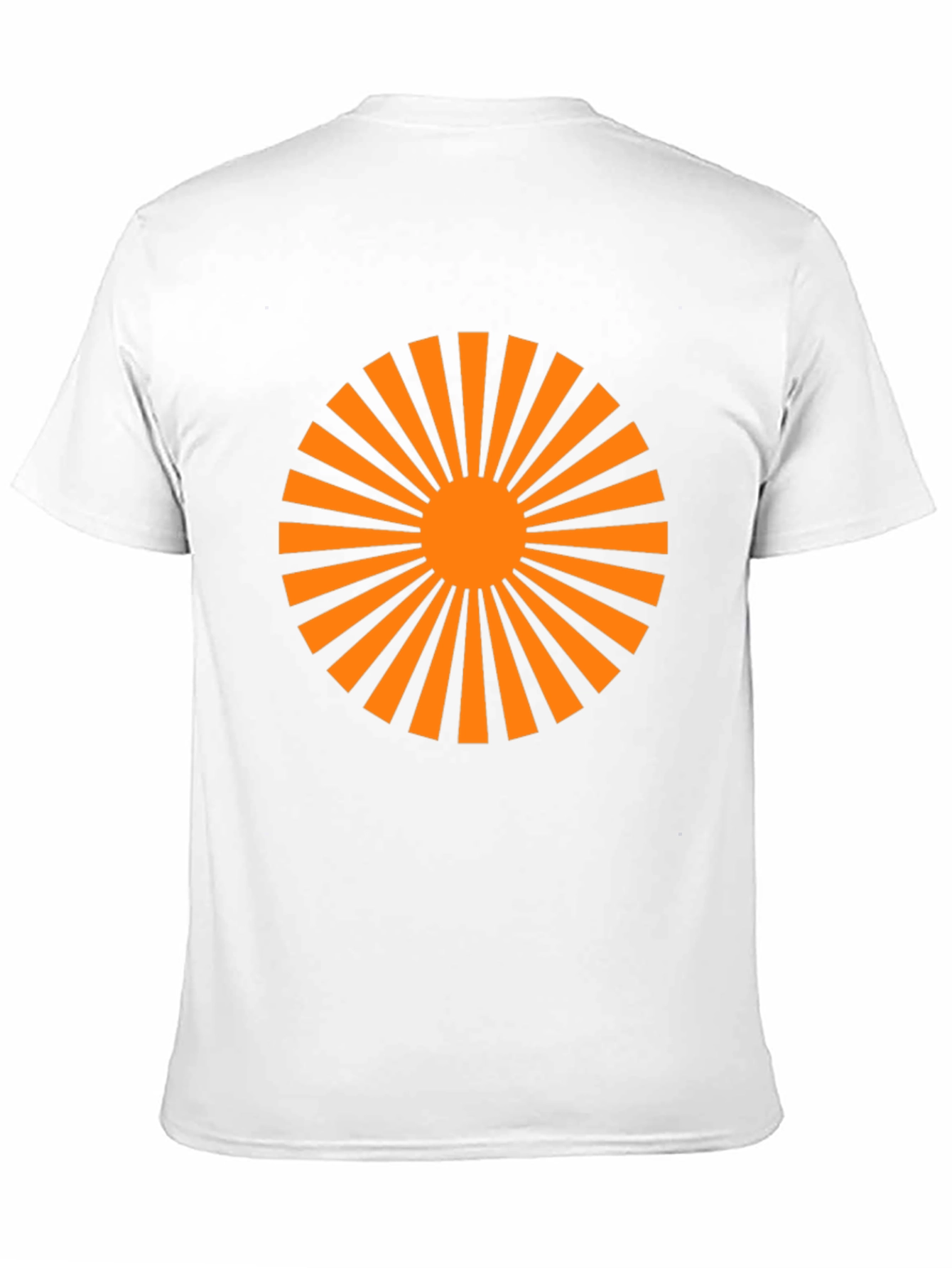 Black T-Shirt with Orange Sunburst Graphic