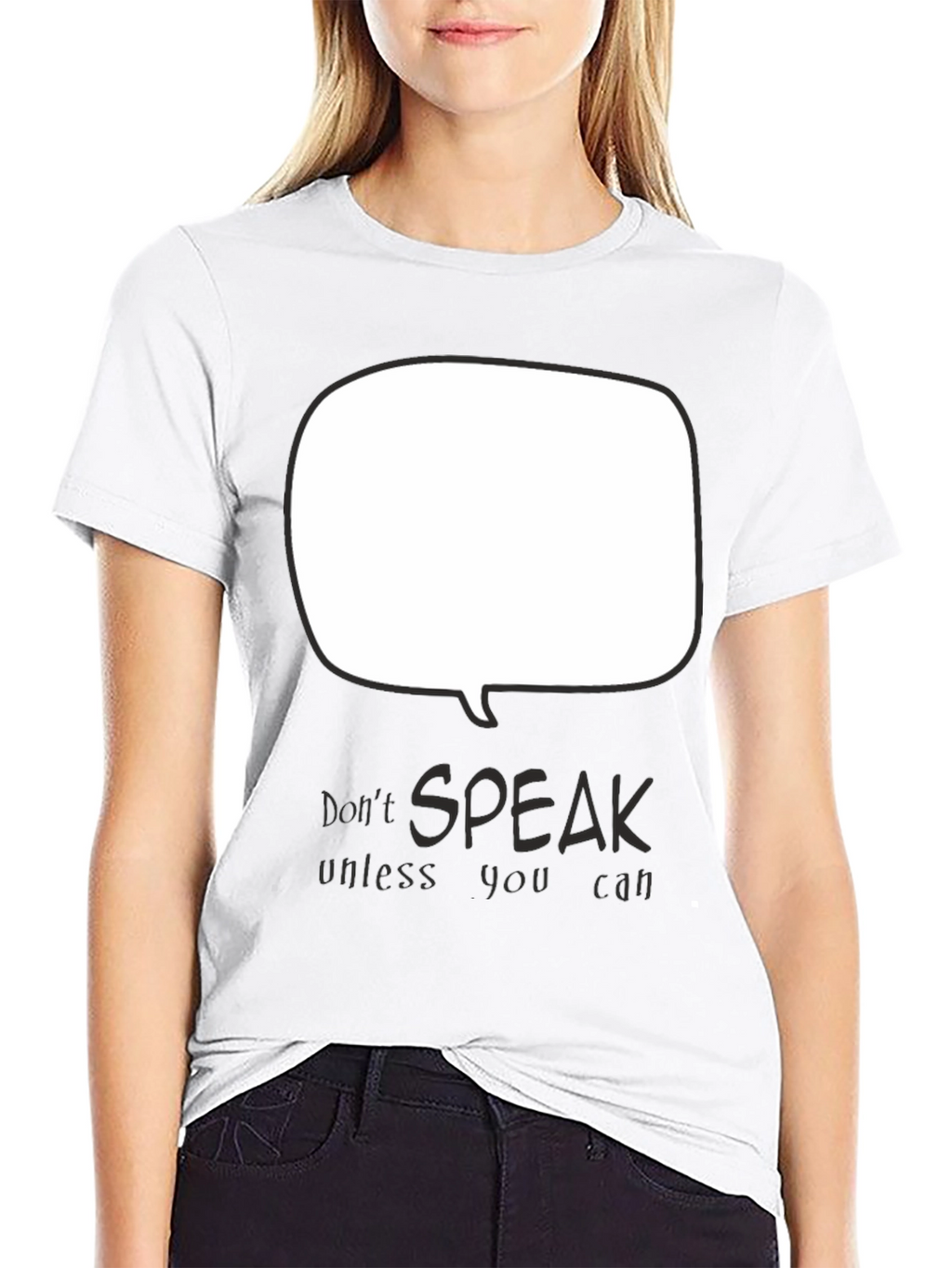 Dont Speak Graphic Tee - Black