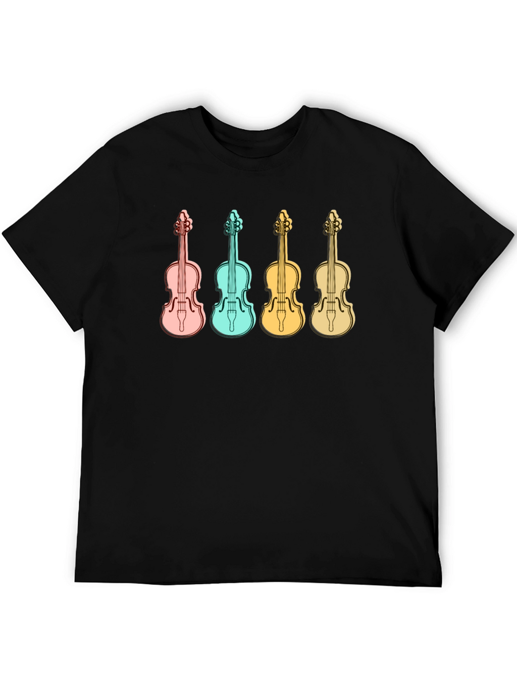 Retro Violin T-Shirt - Musical Instrument Tee