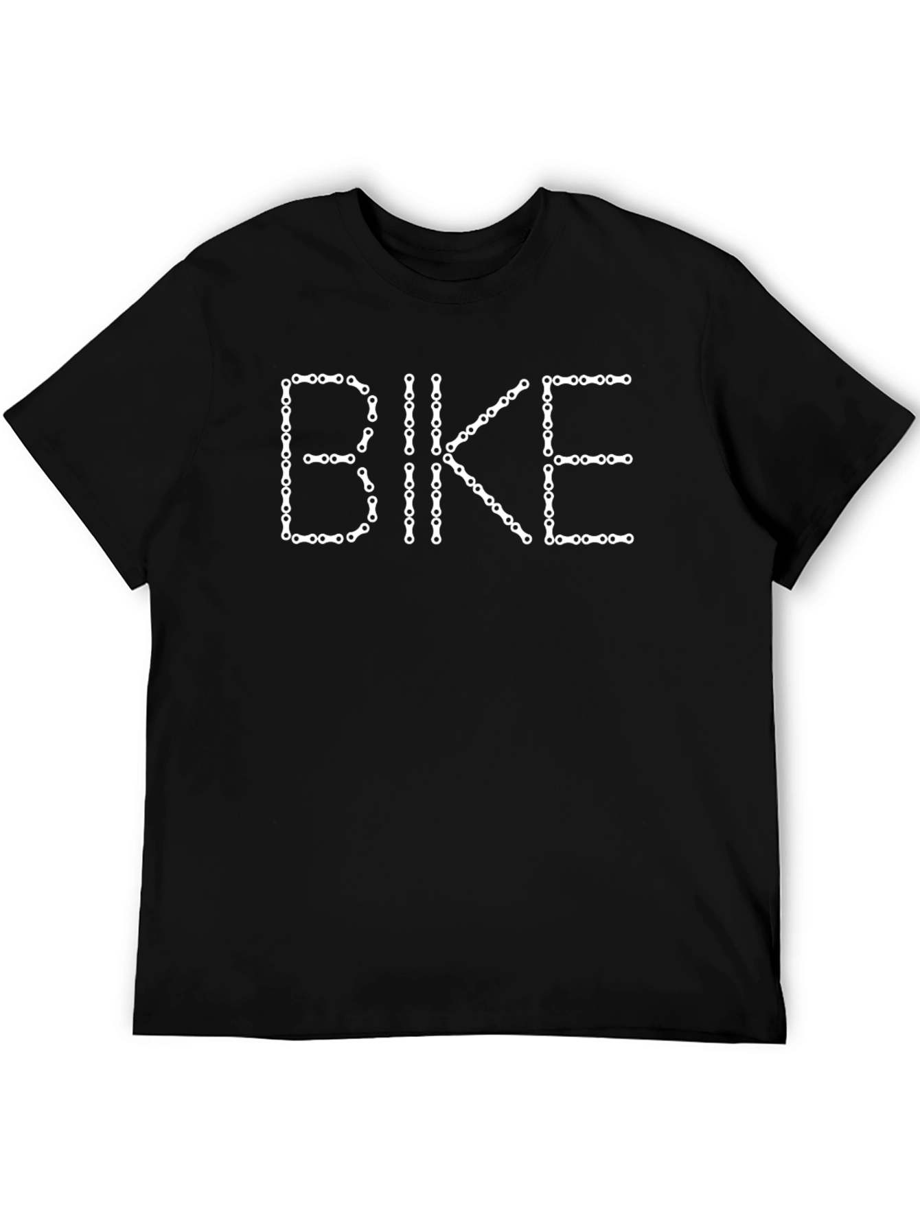 Bike Chain Word Art T-Shirt - Cycling Enthusiast Apparel