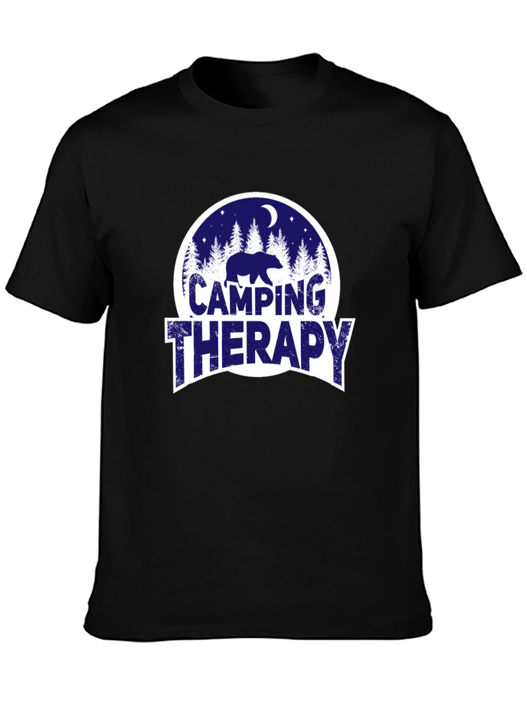 Camping Therapy Bear Graphic Tee