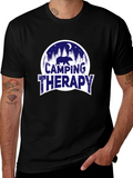 Camping Therapy Bear Graphic Tee