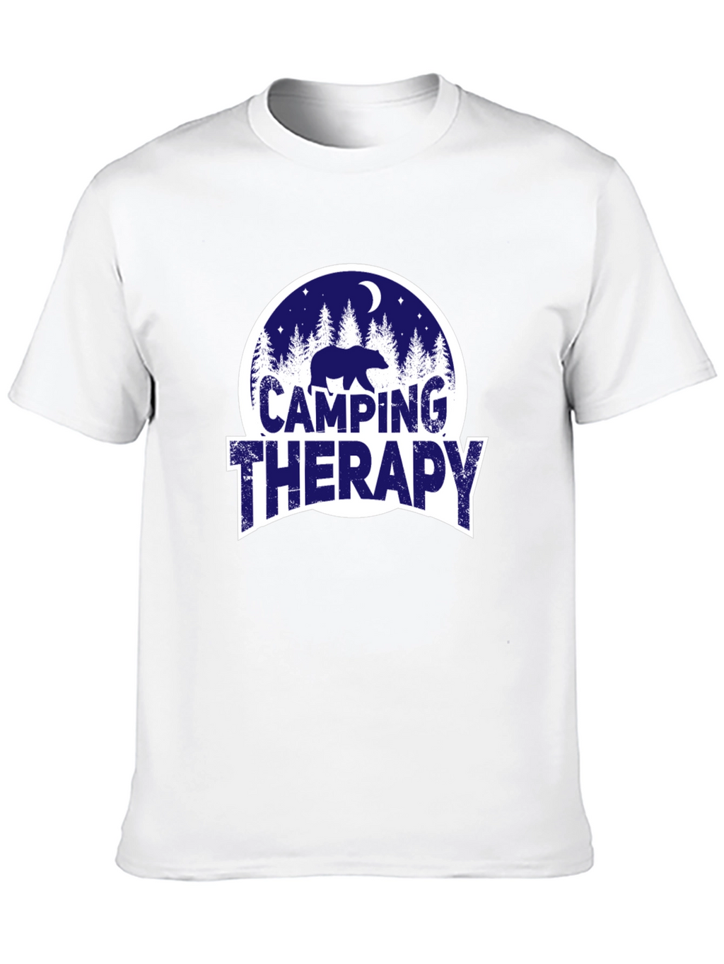 Camping Therapy Bear Graphic Tee