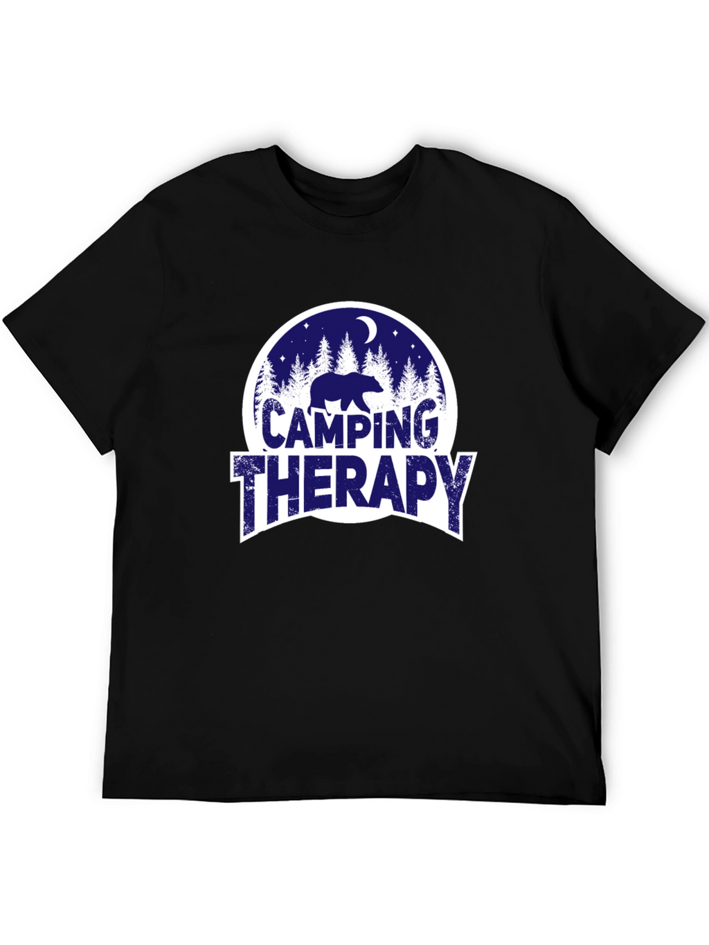 Camping Therapy Bear Graphic Tee