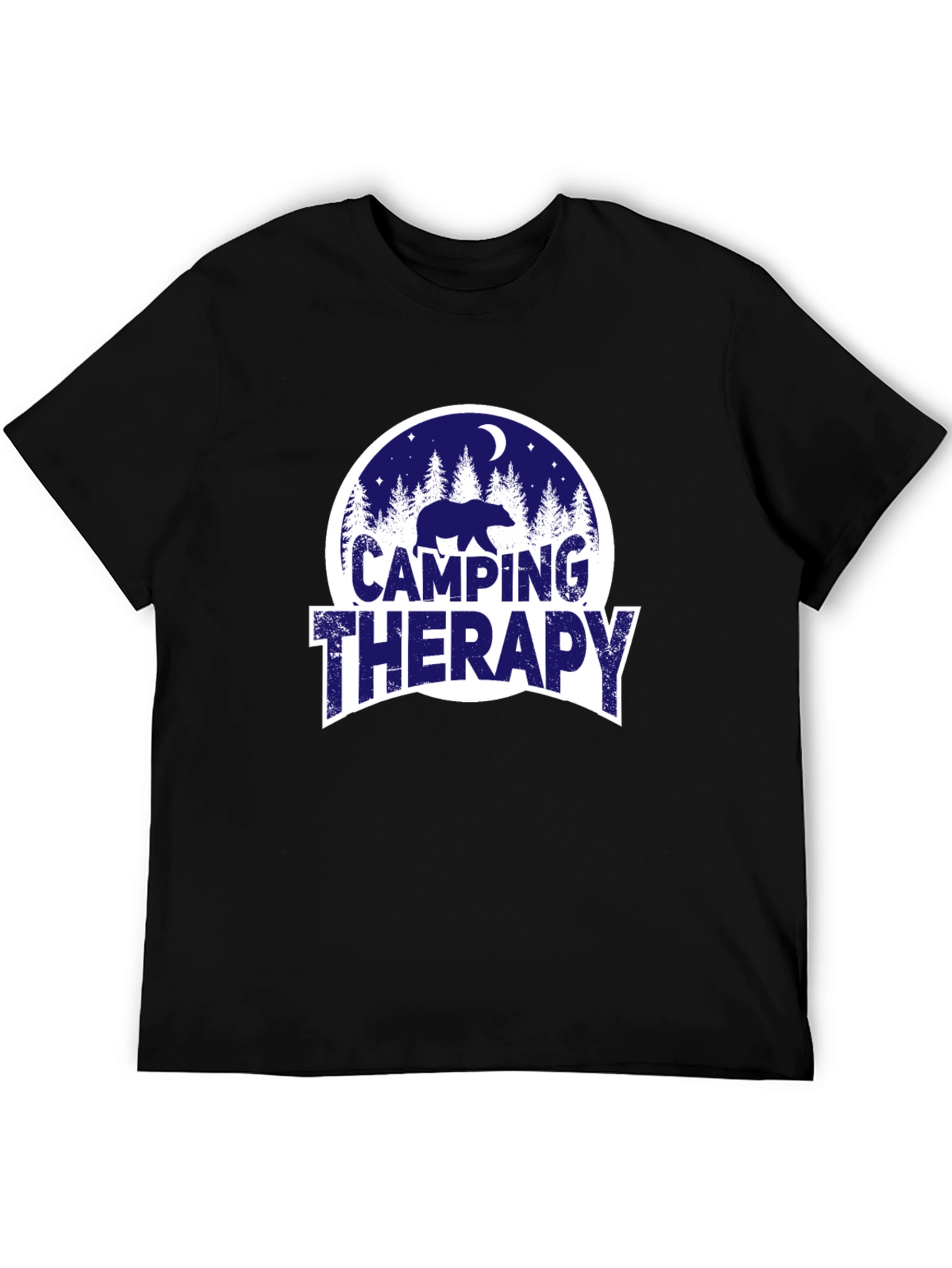 Camping Therapy Bear Graphic Tee