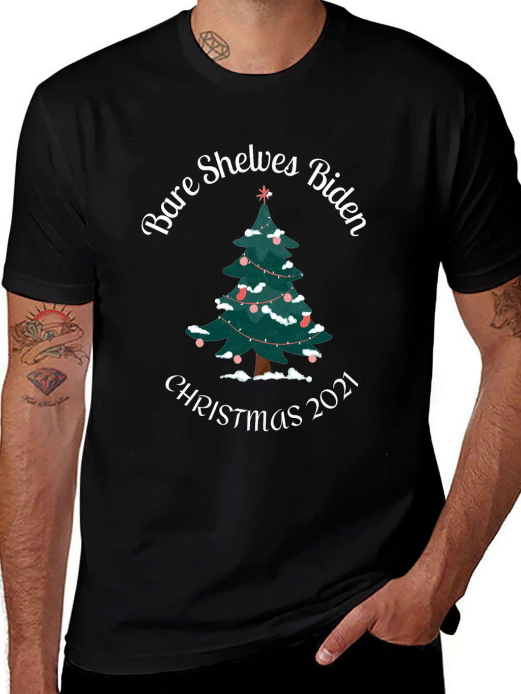 Bare Shelves Biden Christmas 2021 T-Shirt