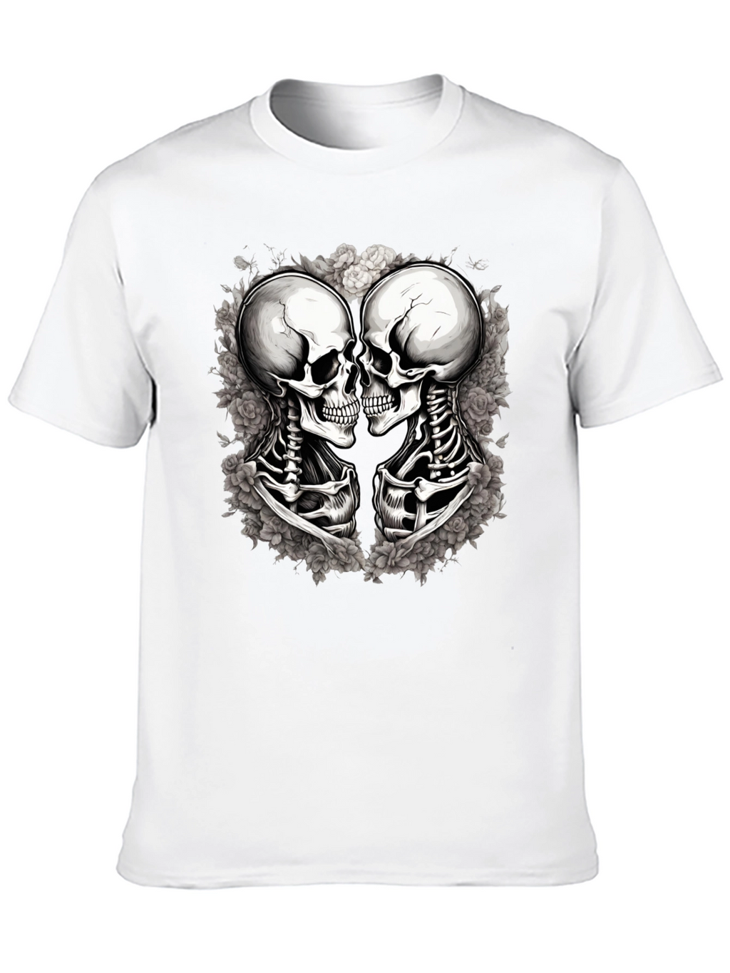 Skull Kiss Graphic Tee - Mens Black T-Shirt