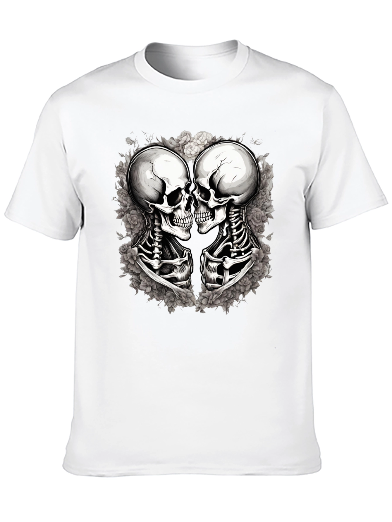 Skull Kiss Graphic Tee - Mens Black T-Shirt