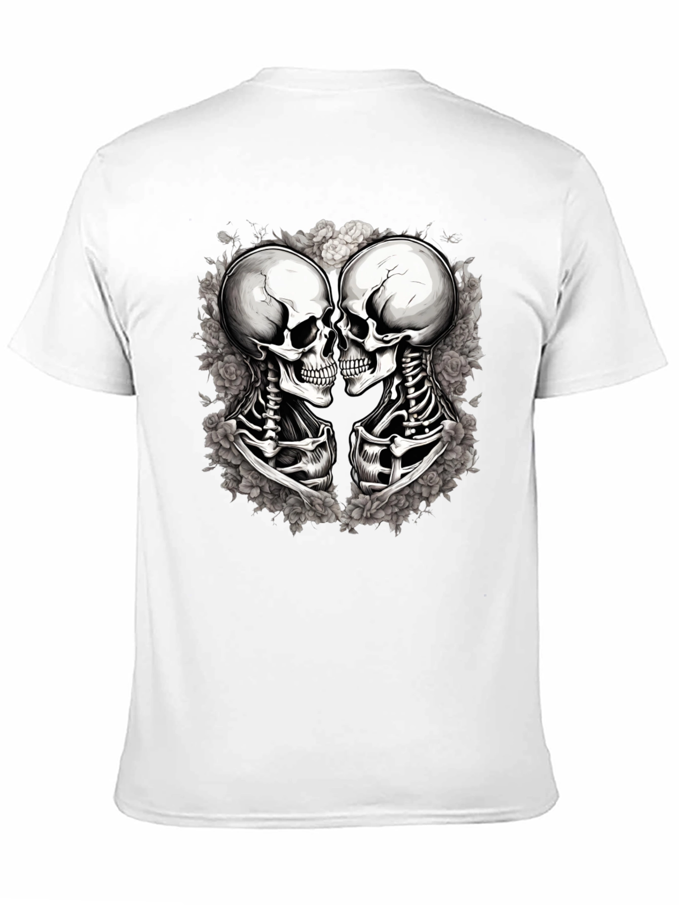Skull Kiss Graphic Tee - Mens Black T-Shirt