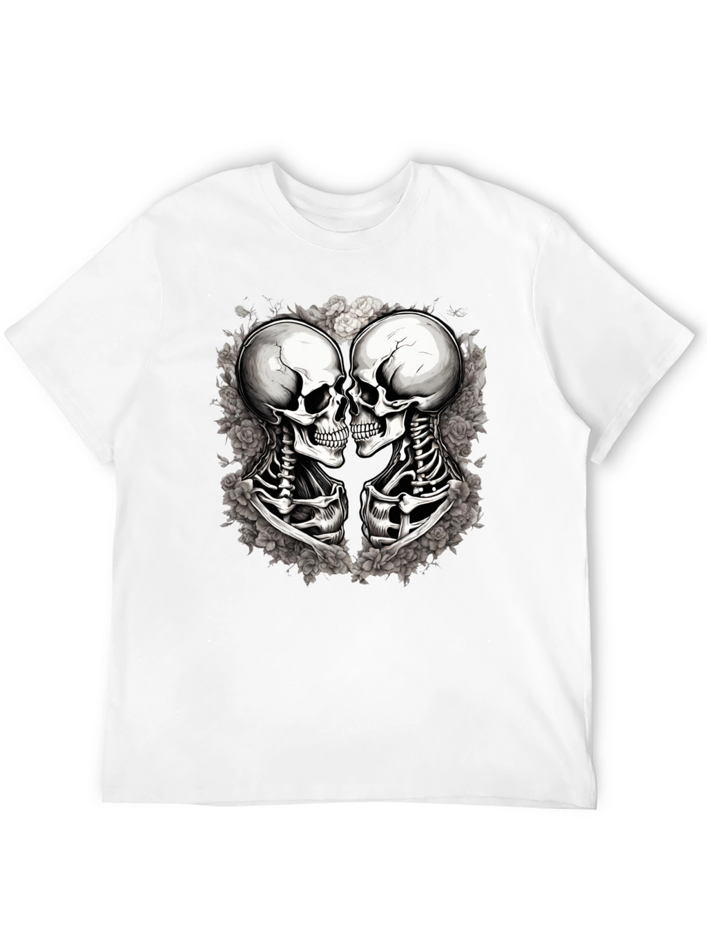 Skull Kiss Graphic Tee - Mens Black T-Shirt