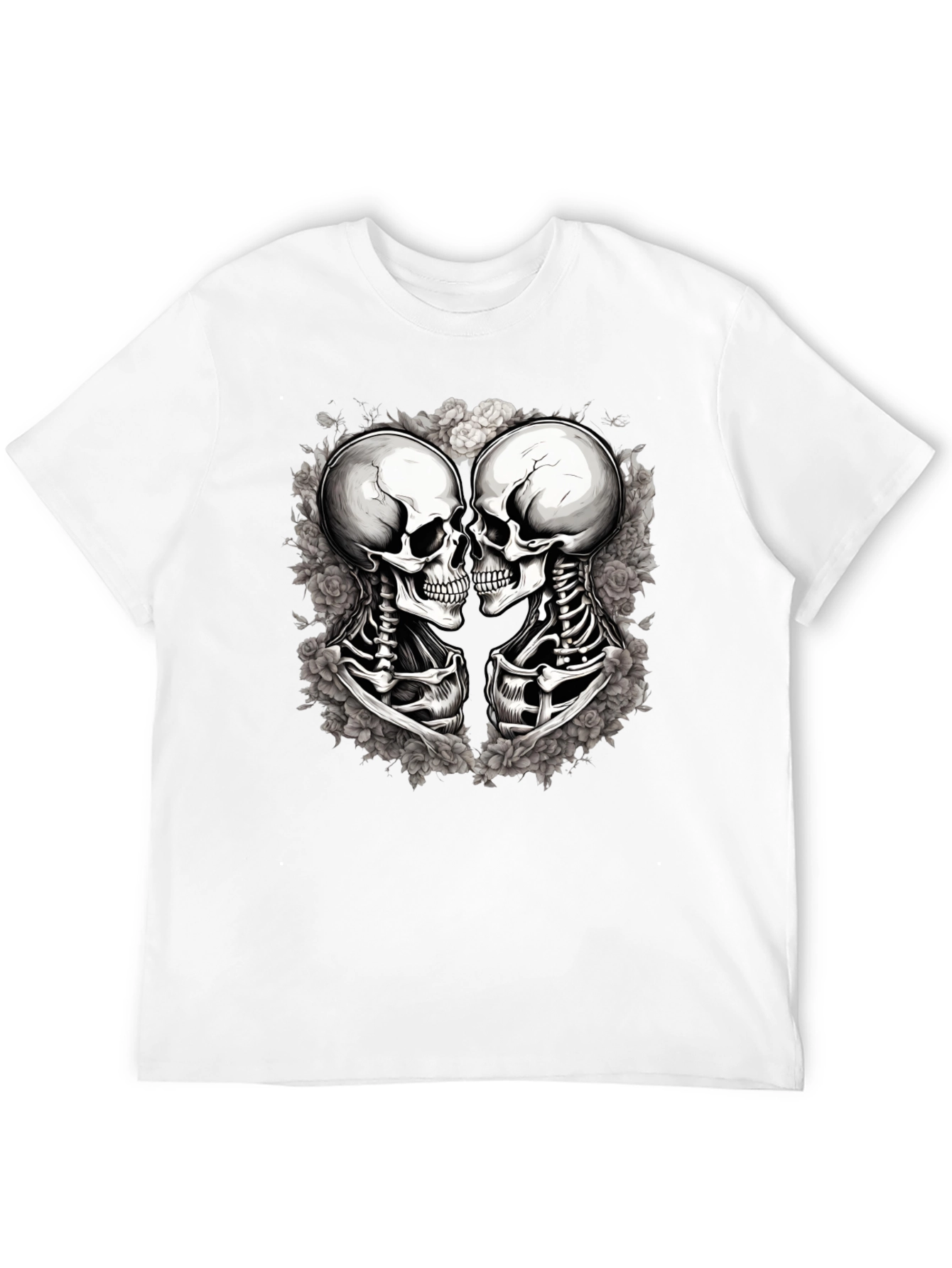 Skull Kiss Graphic Tee - Mens Black T-Shirt