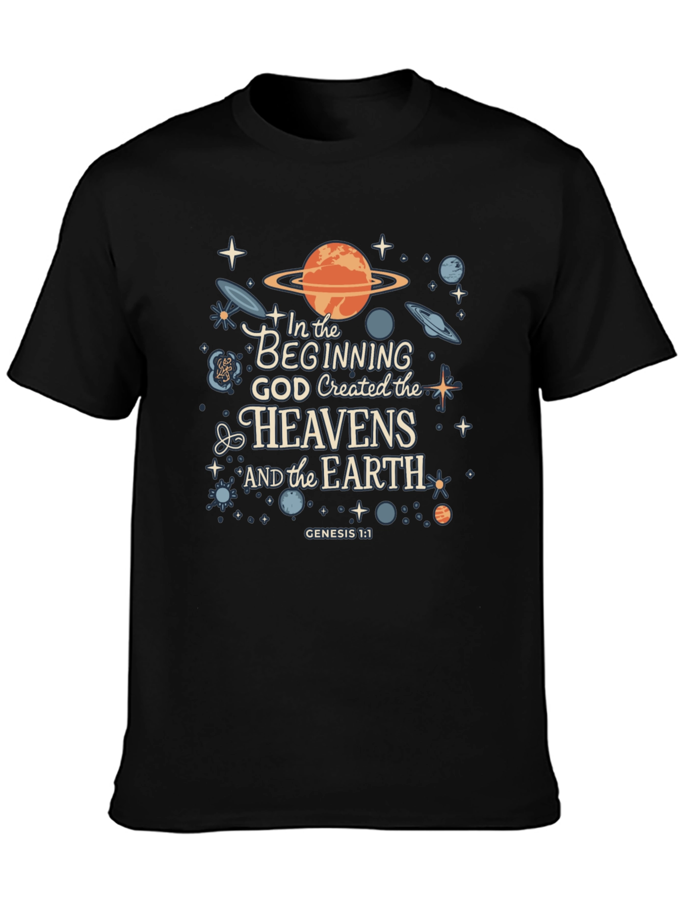 Genesis 1:1 T-Shirt: God Created the Heavens and the Earth