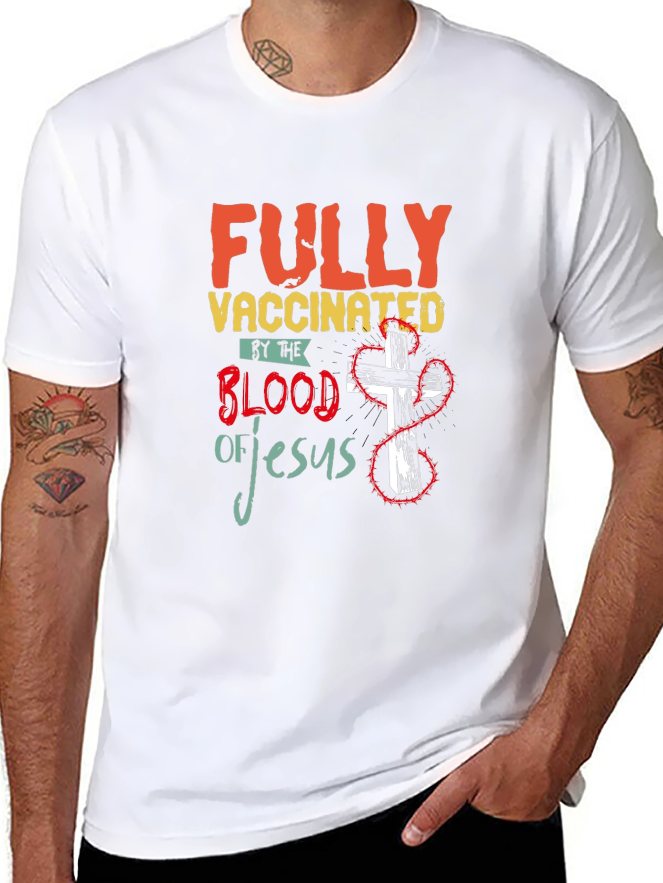 Fully Vaccinated by the Blood of Jesus T-Shirt