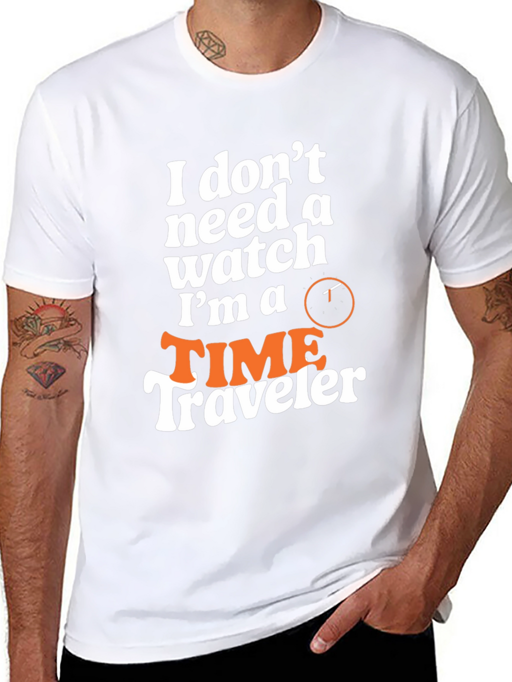 Time Traveler Graphic Tee - Novelty Design