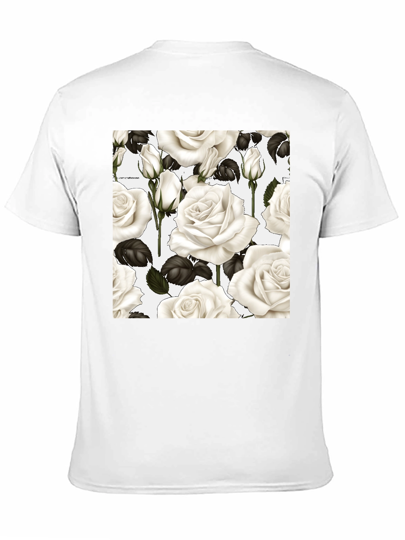Floral Roses T-Shirt - Black Unisex Tee