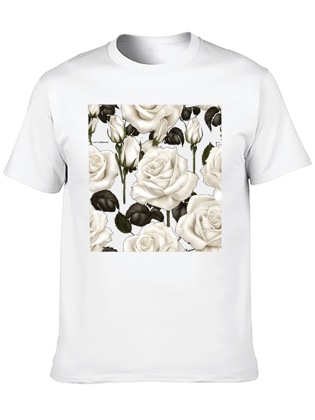 Floral Roses T-Shirt - Black Unisex Tee