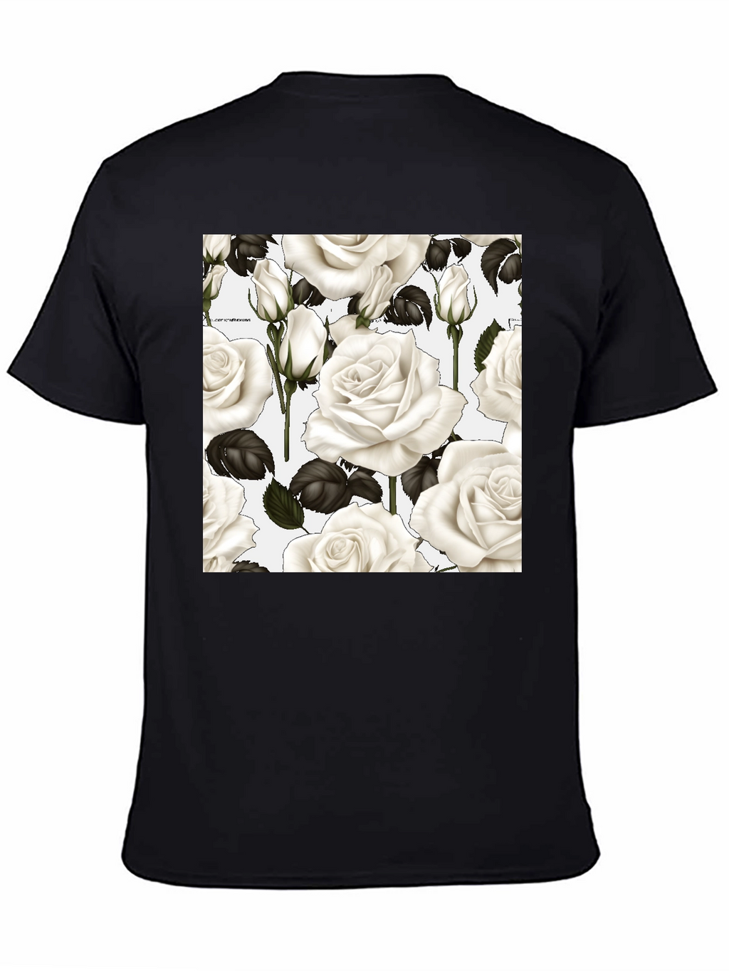 Floral Roses T-Shirt - Black Unisex Tee