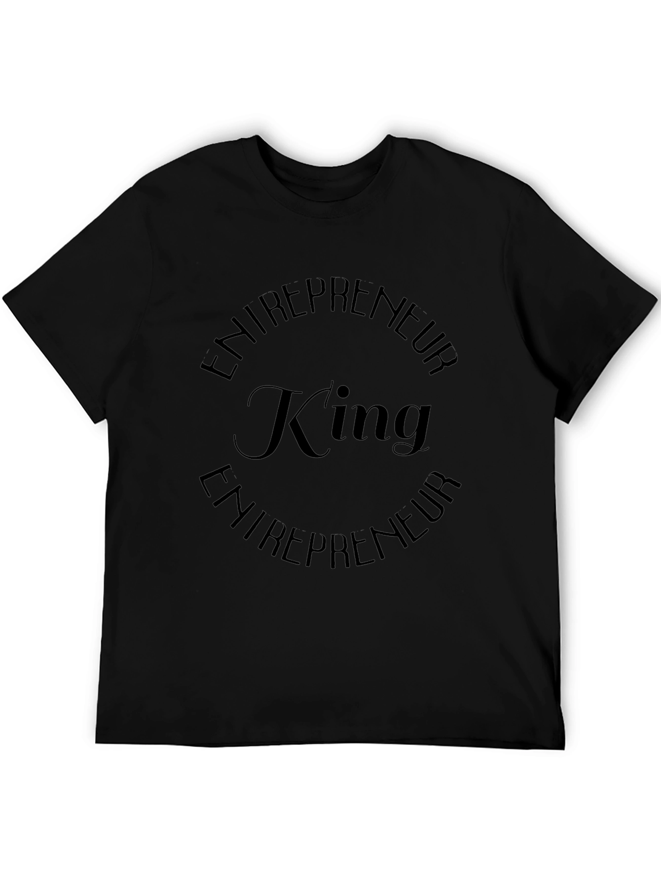 Entrepreneur King Black Graphic T-Shirt