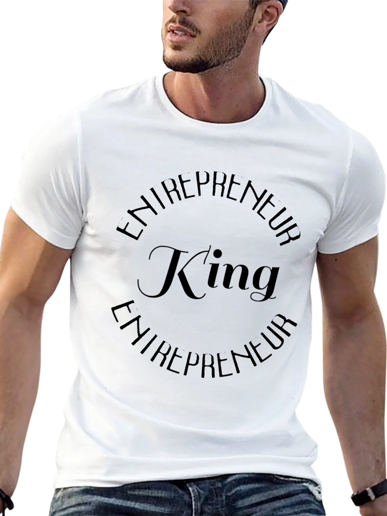 Entrepreneur King Black Graphic T-Shirt