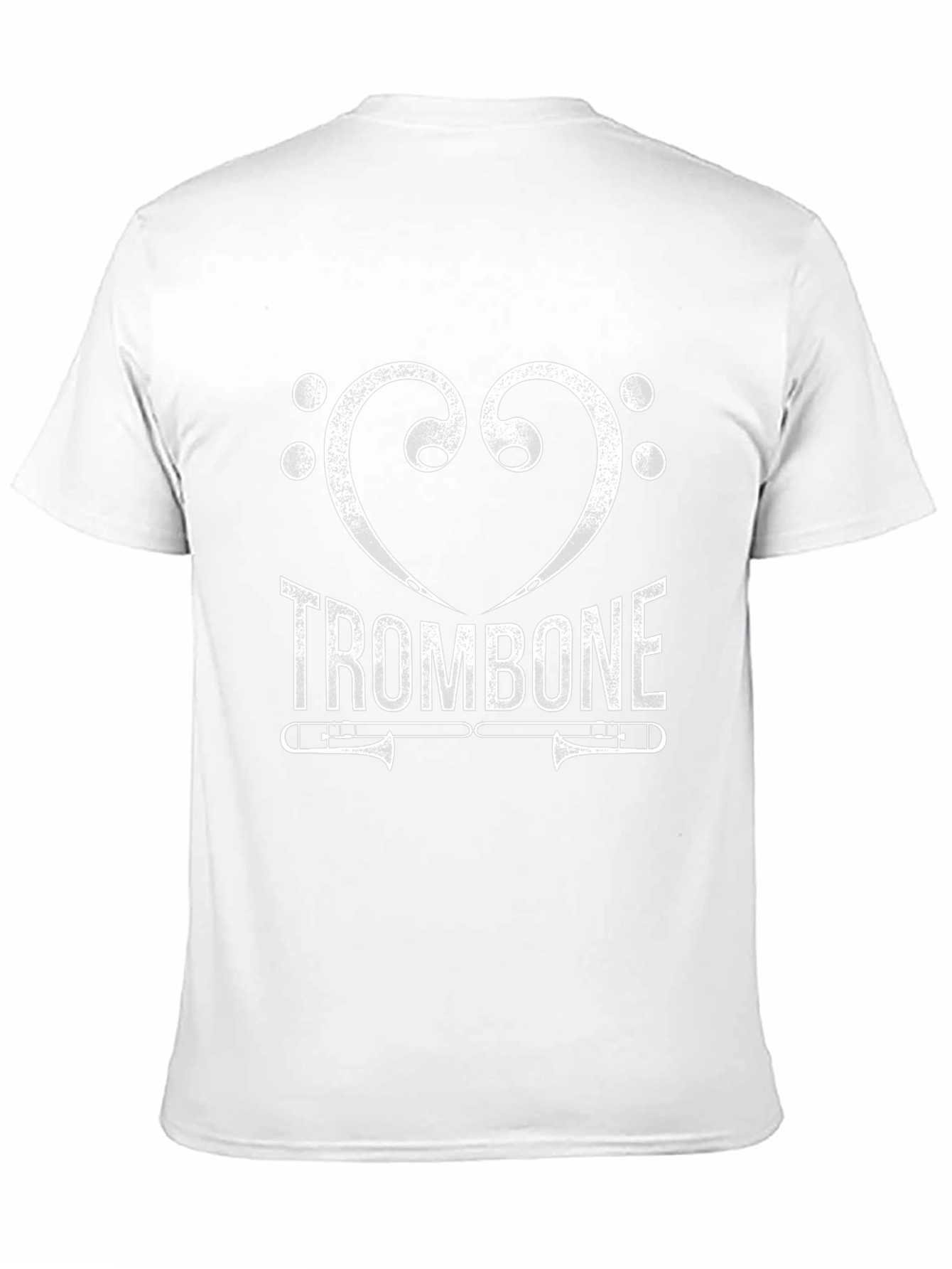 I Heart Trombone Black Graphic T-Shirt