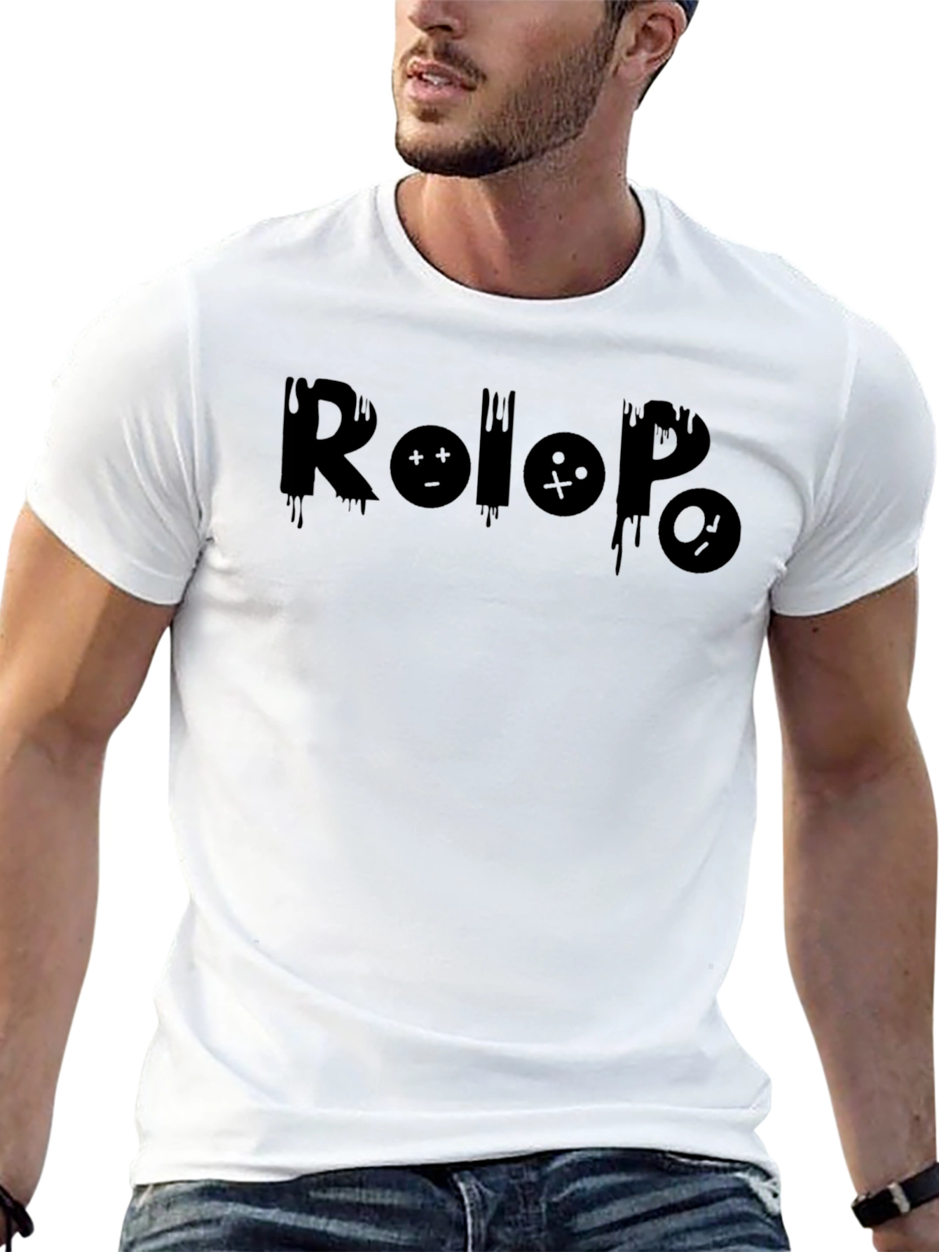 Rolopo Graphic Print Black T-Shirt
