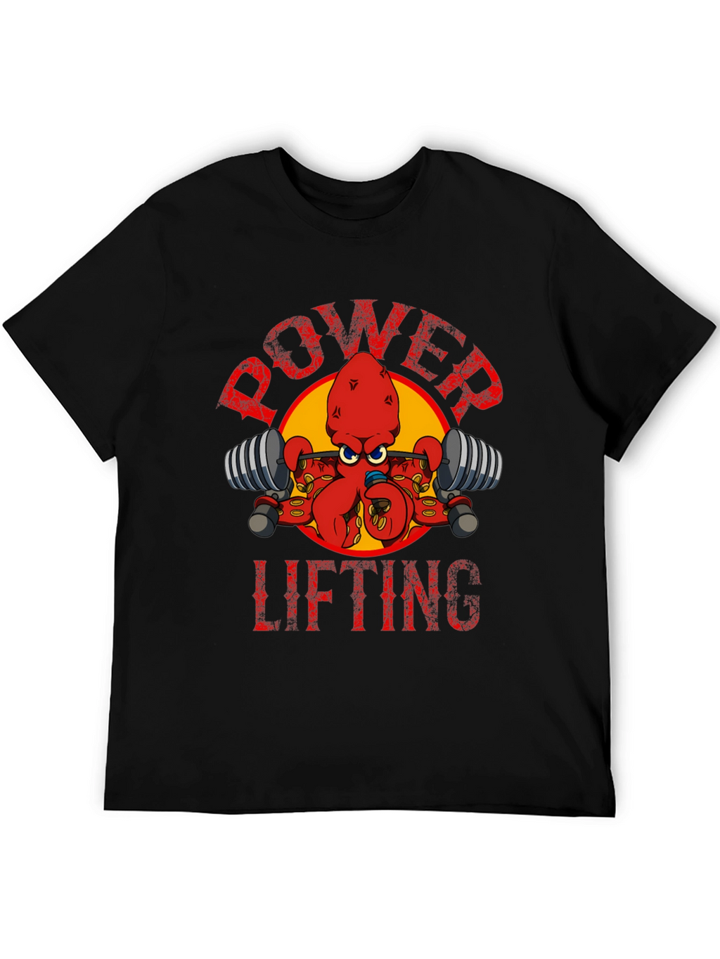 Power Lifting Octopus T-Shirt - Gym Humor Tee