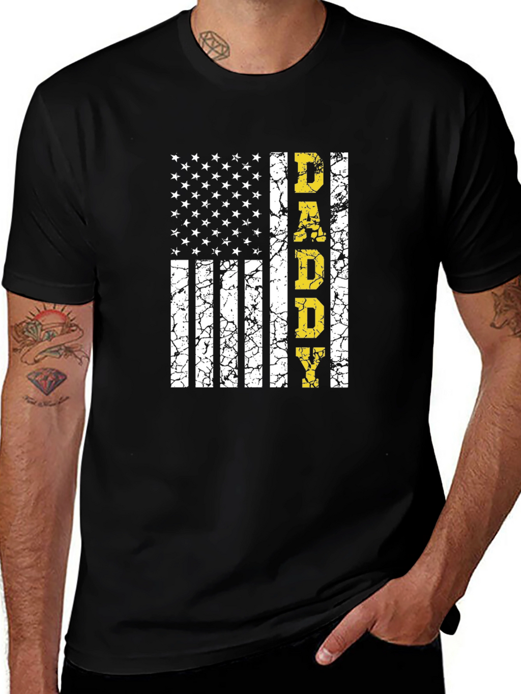 Daddy American Flag Graphic T-Shirt