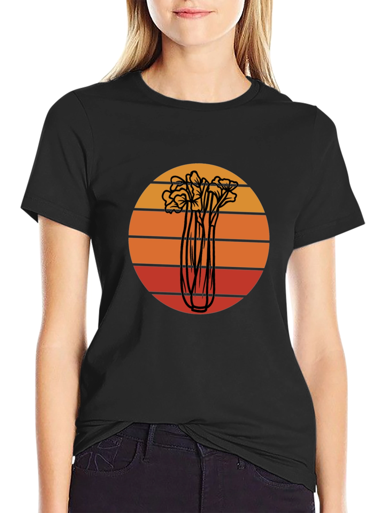 Retro Floral Sunset Tee
